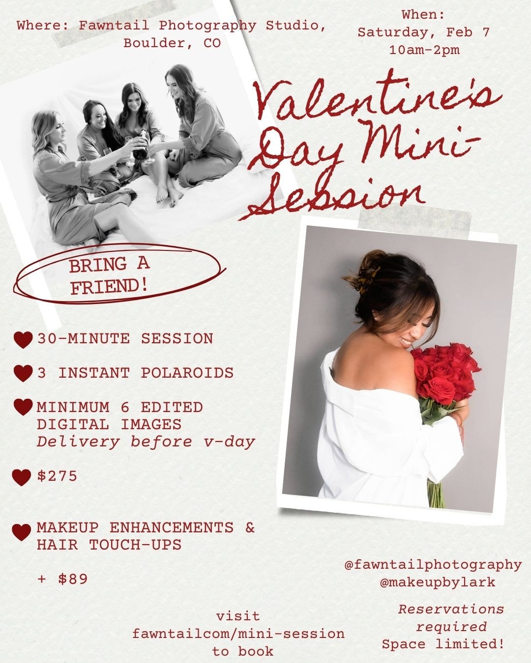 Visit fawntail.com/mini-session to book!⁠
⁠
Valentine&rsquo;s Day Mini Boudoir Photoshoot ⁠
❤️⁠
Celebrate Valentine&rsquo;s Day (or Galentine&rsquo;s Day!) with a flirty, confidence-boosting mini boudoir photoshoot.⁠
⁠
Designed to make you feel irres