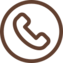 Phone icon in brown color
