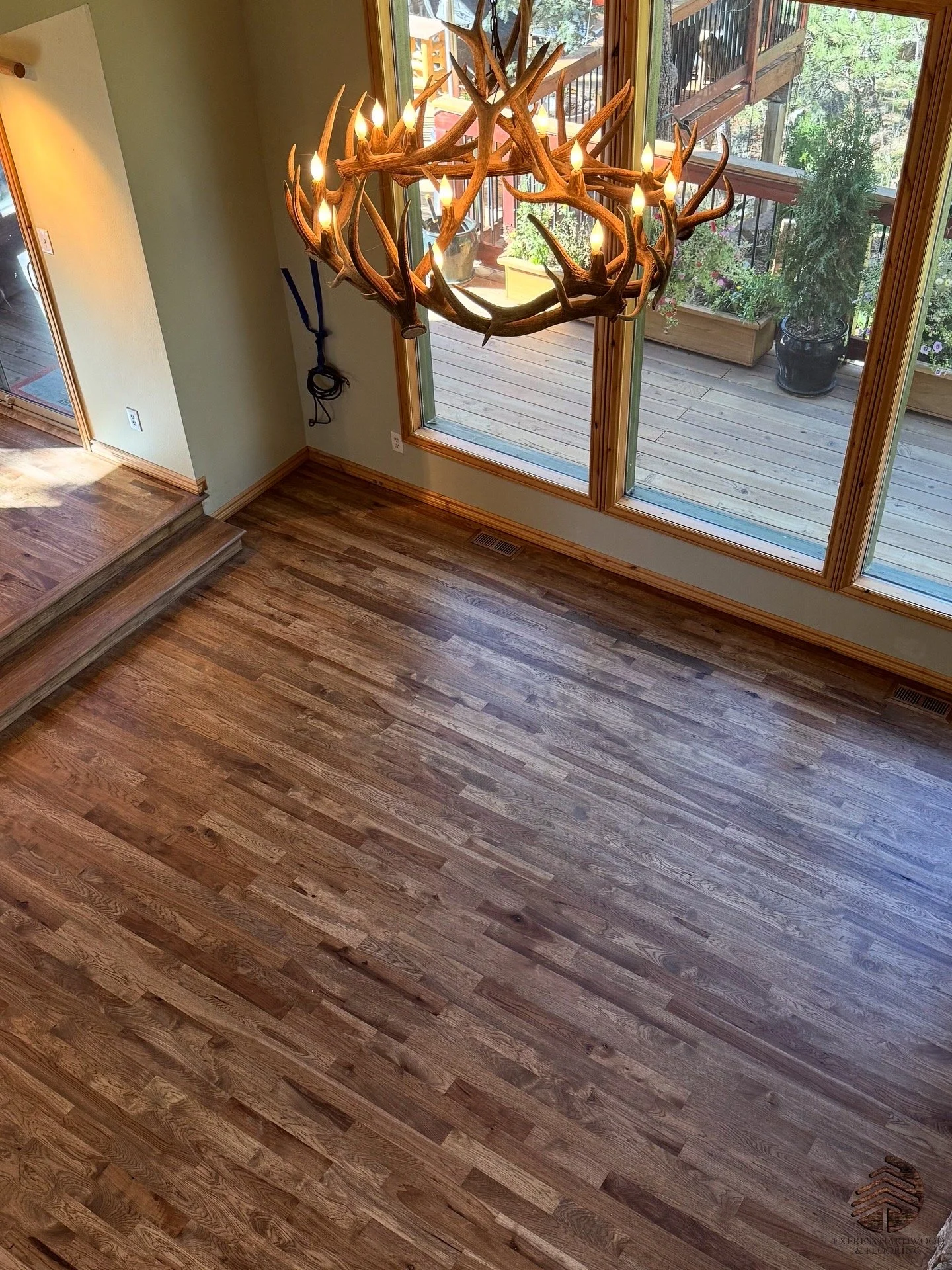 Elegant Special Walnut Red Oak wood floor with medium-brown tones and detailed surface texture