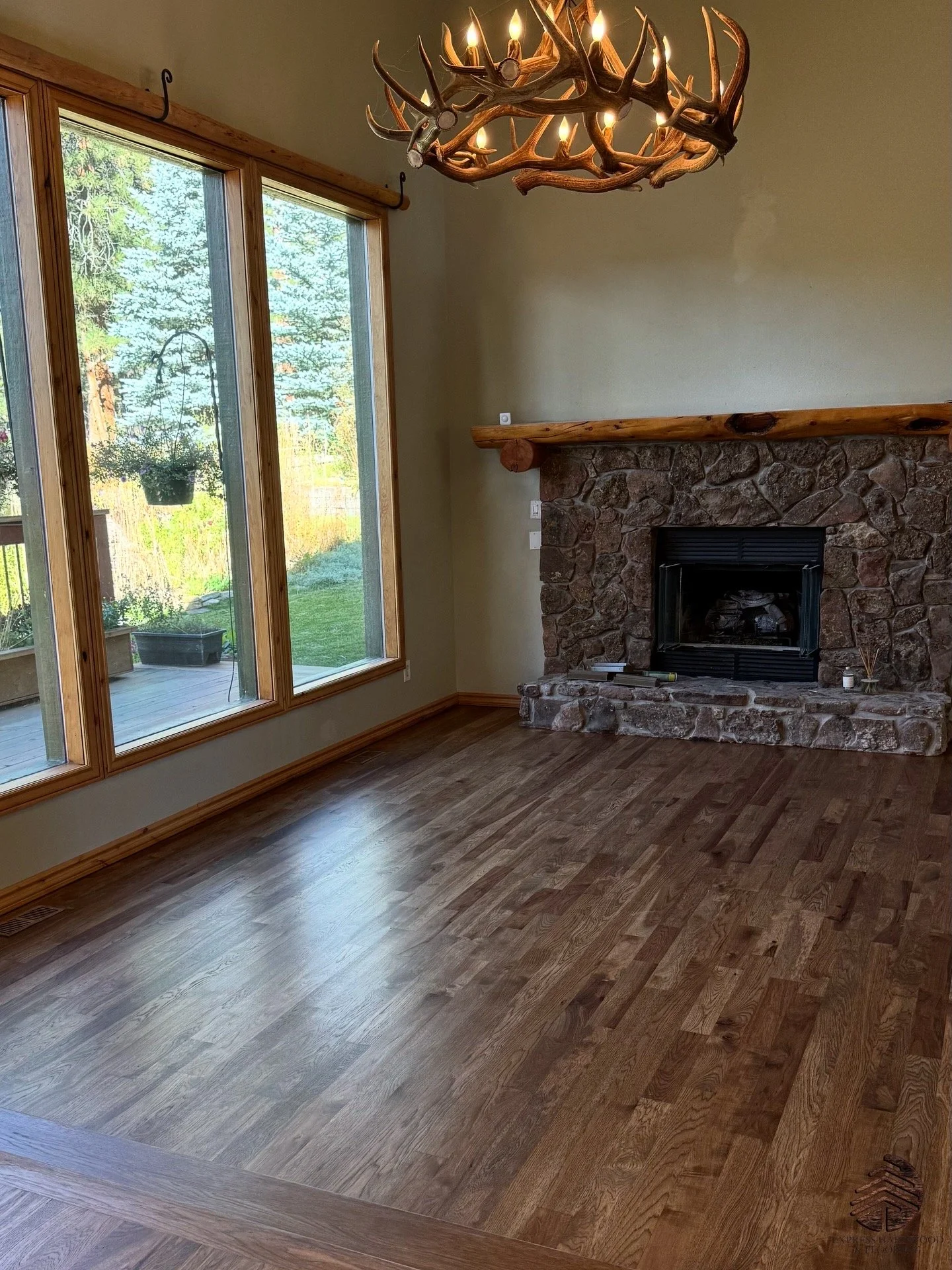 Close-up of Special Walnut Red Oak floor highlighting rich brown color and authentic wood texture