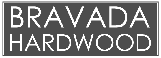 Bravada Hardwood logo on a dark background.