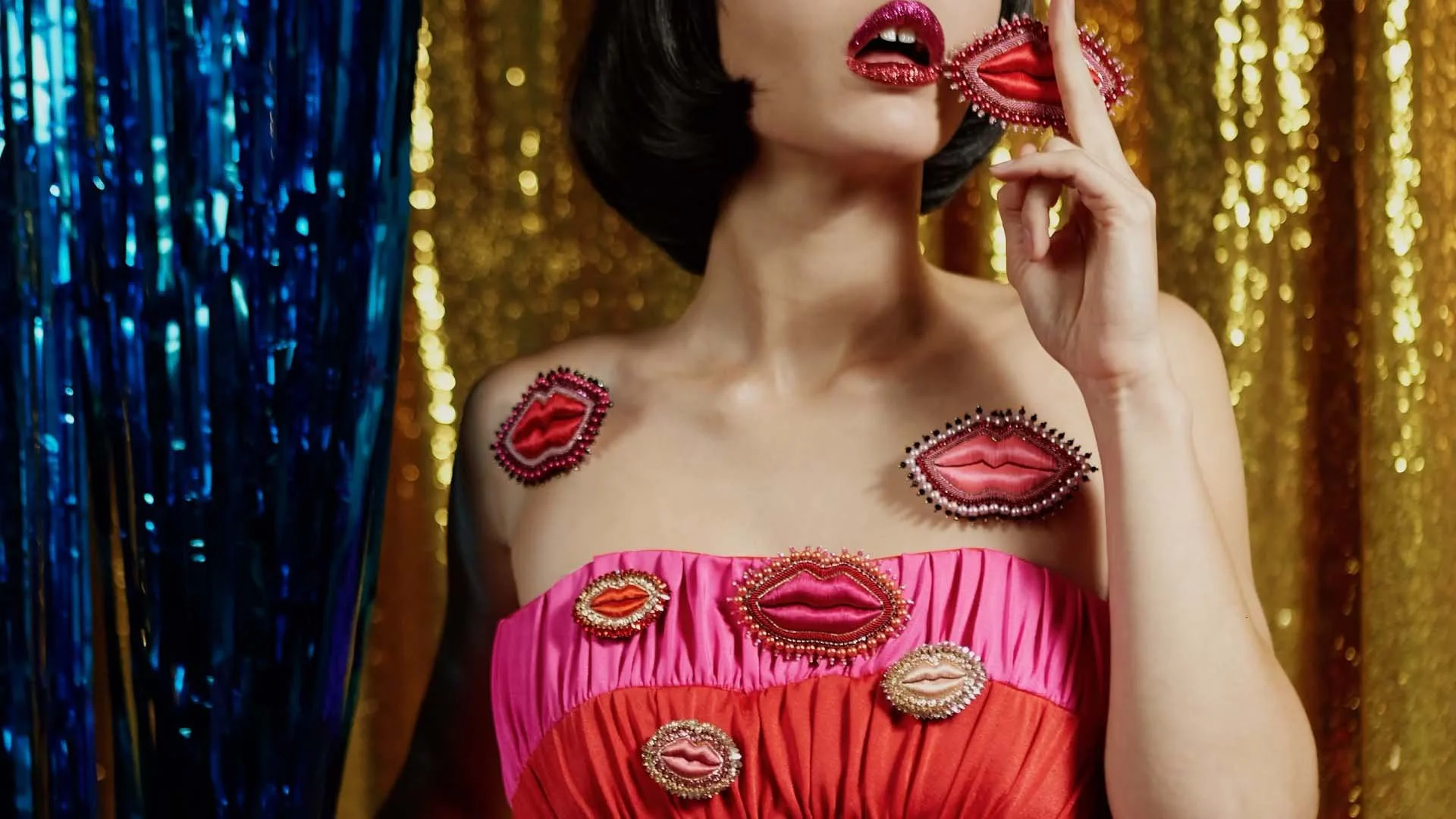 Broche bouche - Céleste Mogador