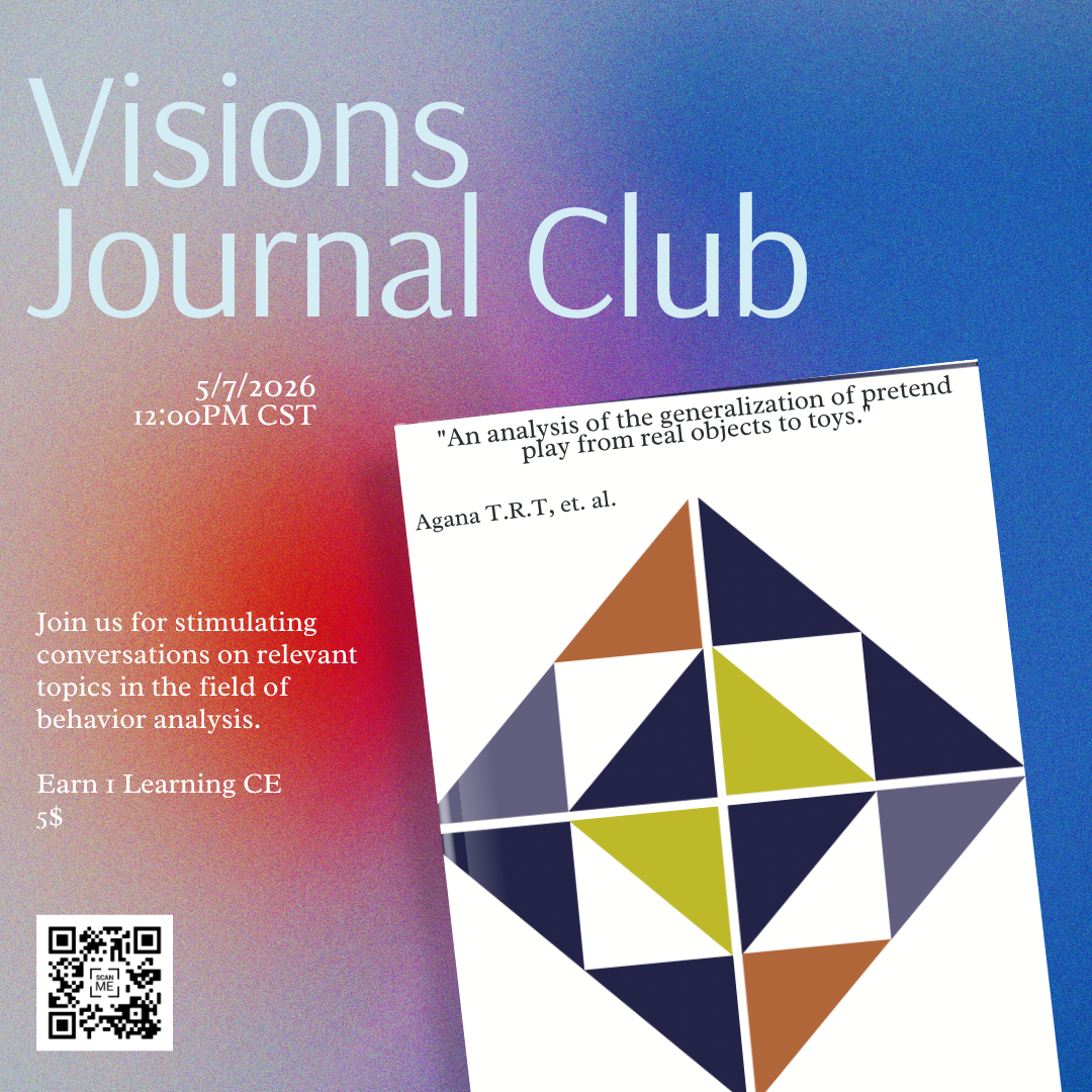 Visions, LLC Journal Club - May 7 2026 @ 12:00 pm