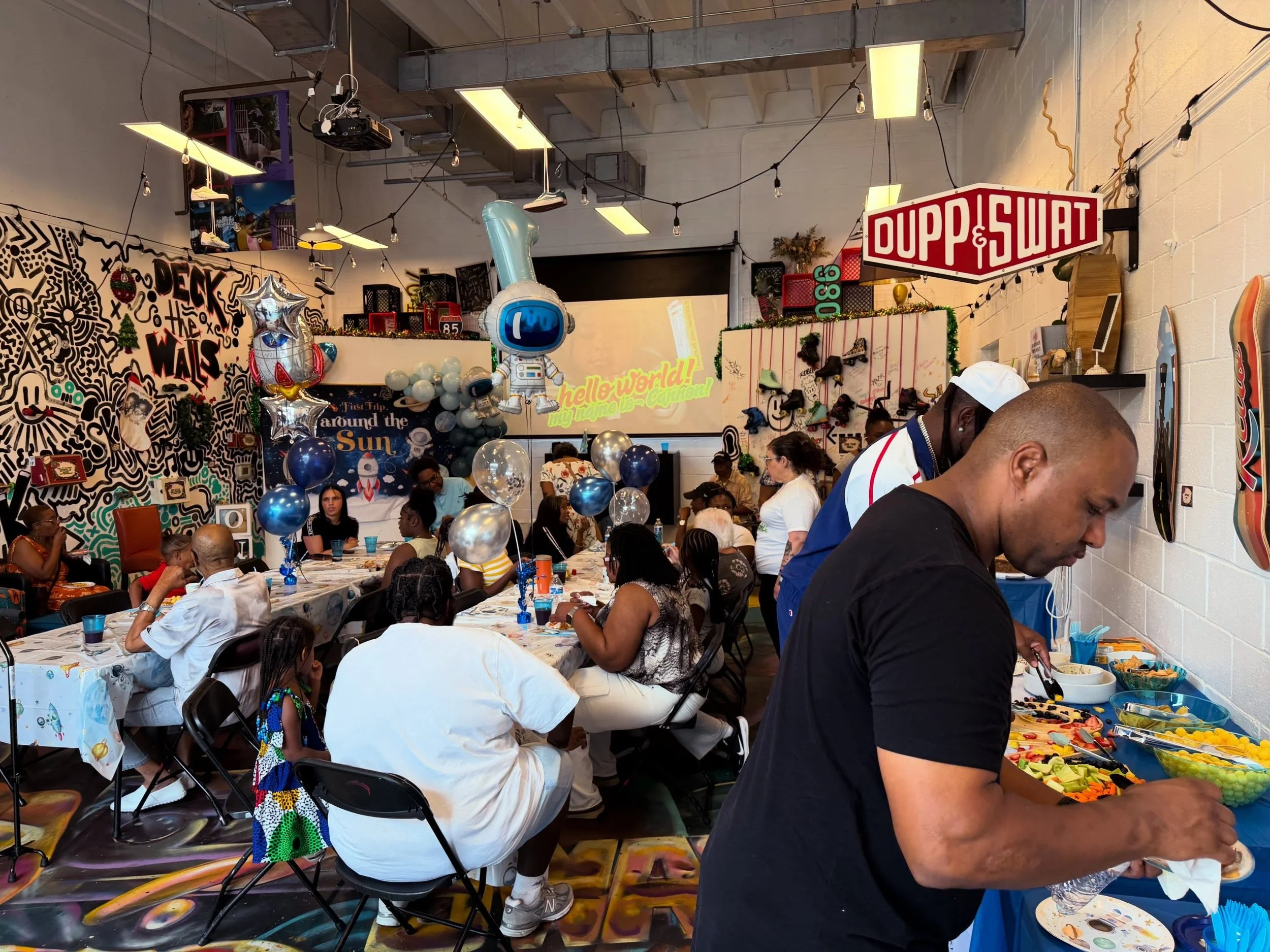 yesterday, CANNON celebrated with friends and family for his BIRTHDAY PARTY!!! 🎉🎉🎉

last night, there was an intimate session&mdash;celebrating the release of a poetry album!! ✅✅✅

and, today (SUNDAY), we have our FIRST SUNDAY VENDOR&rsquo;S MARKE