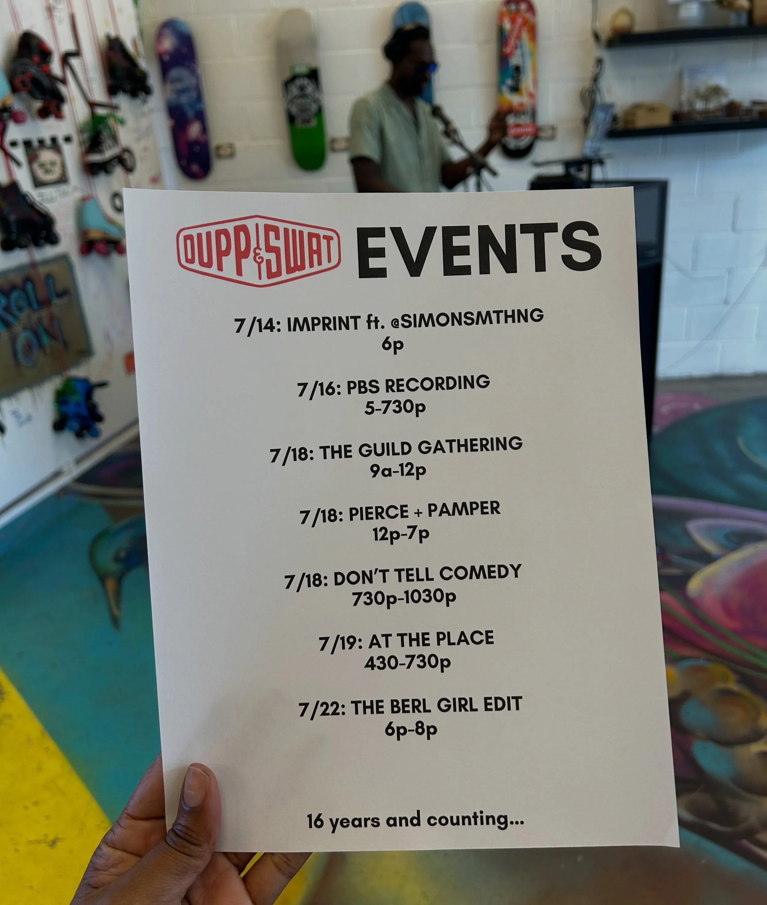 🎉🎉🎉 EVENT LINEUP 🎉🎉🎉

mark your calendars and plan to join us!!!
- if you missed IMPRINT this week, be sure to catch the next workshop!! @crownkeepers and @goode_life5 will be sharing that info soon

- 7/16: private recording with pbs

- 7/18: 