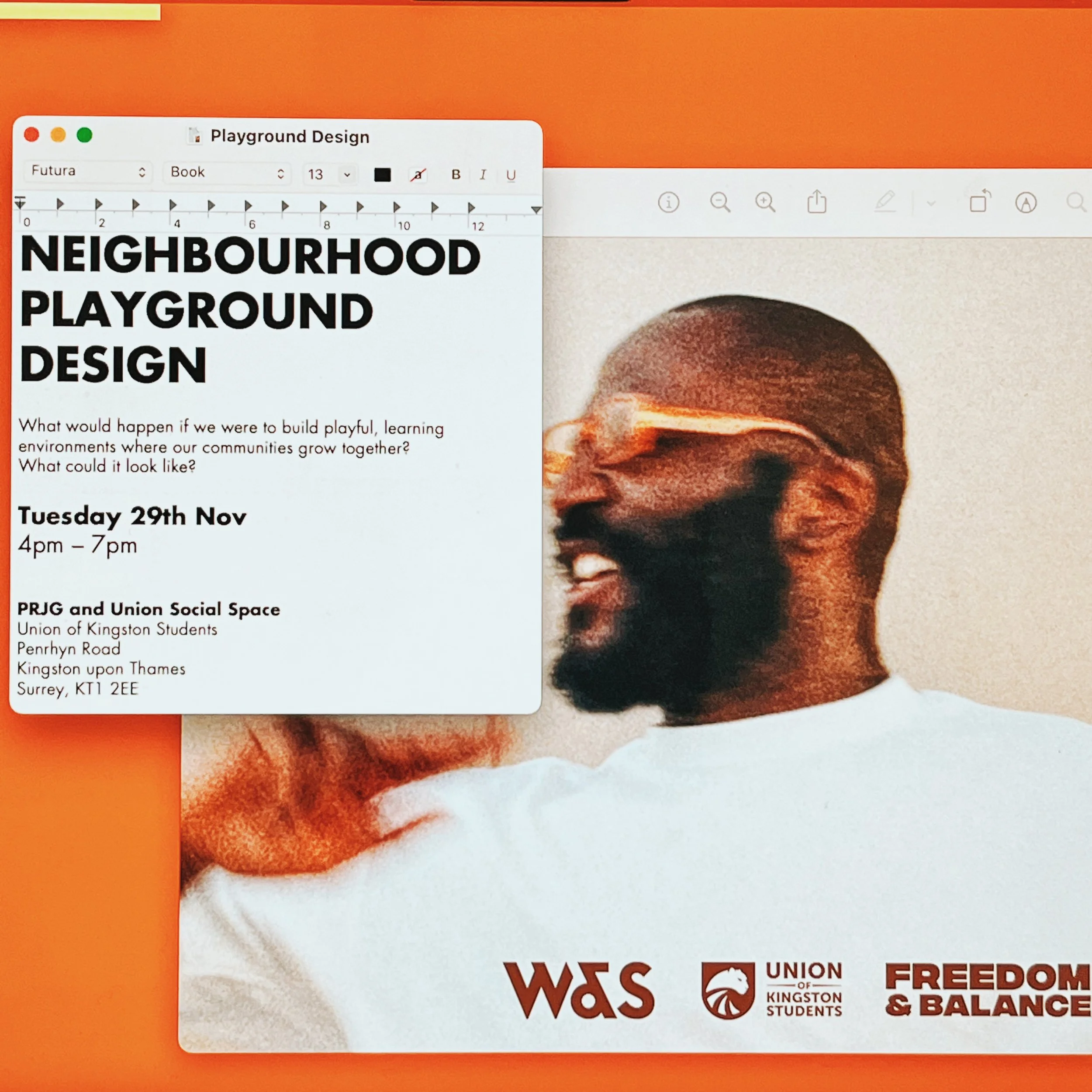 A creative Freedom and Balance Session. What would happen if we were to build playful, learning environments where our communities grow together, what could it look like? Tues 29th Nov 4pm PRJG2004, Kingston Union, Penrhyn Road, KT1 2EE