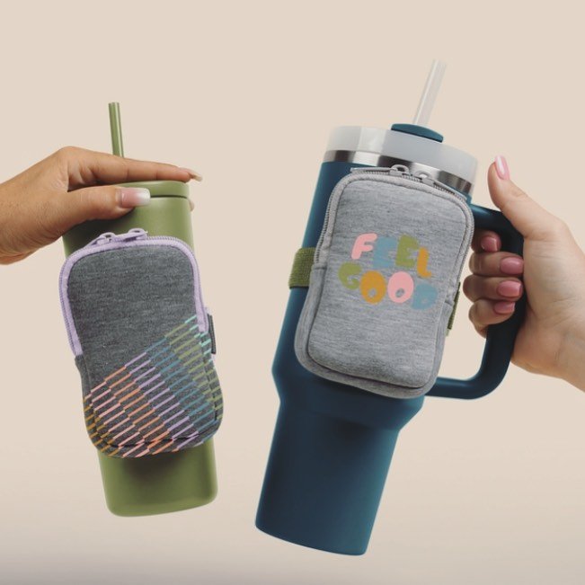 Oh boy, @nbcsnl is going to have some fun with the new must-have summer accessory for big dumb(?) cups! 
These hydro pouches are basically a backpack for your tumbler. Between two available sizes, these pouches fit most water bottles &amp; are totall