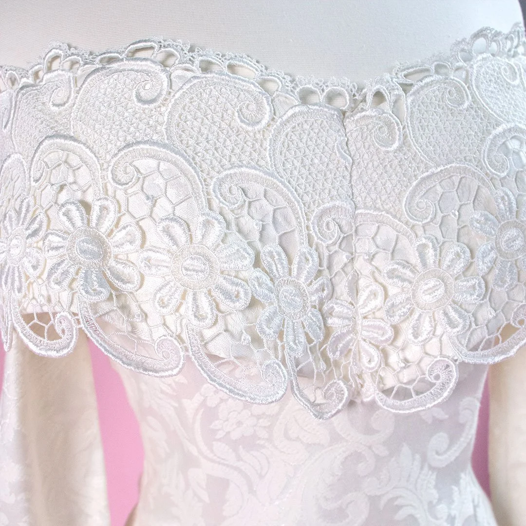 90's Scott McClintock Floral Mini Wedding Dress  Saint Strange