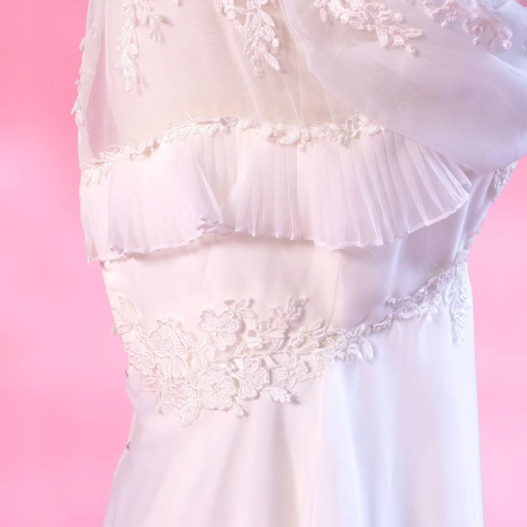 Vintage Union Made Lace Wedding Dress Art Deco Era  Saint Strange