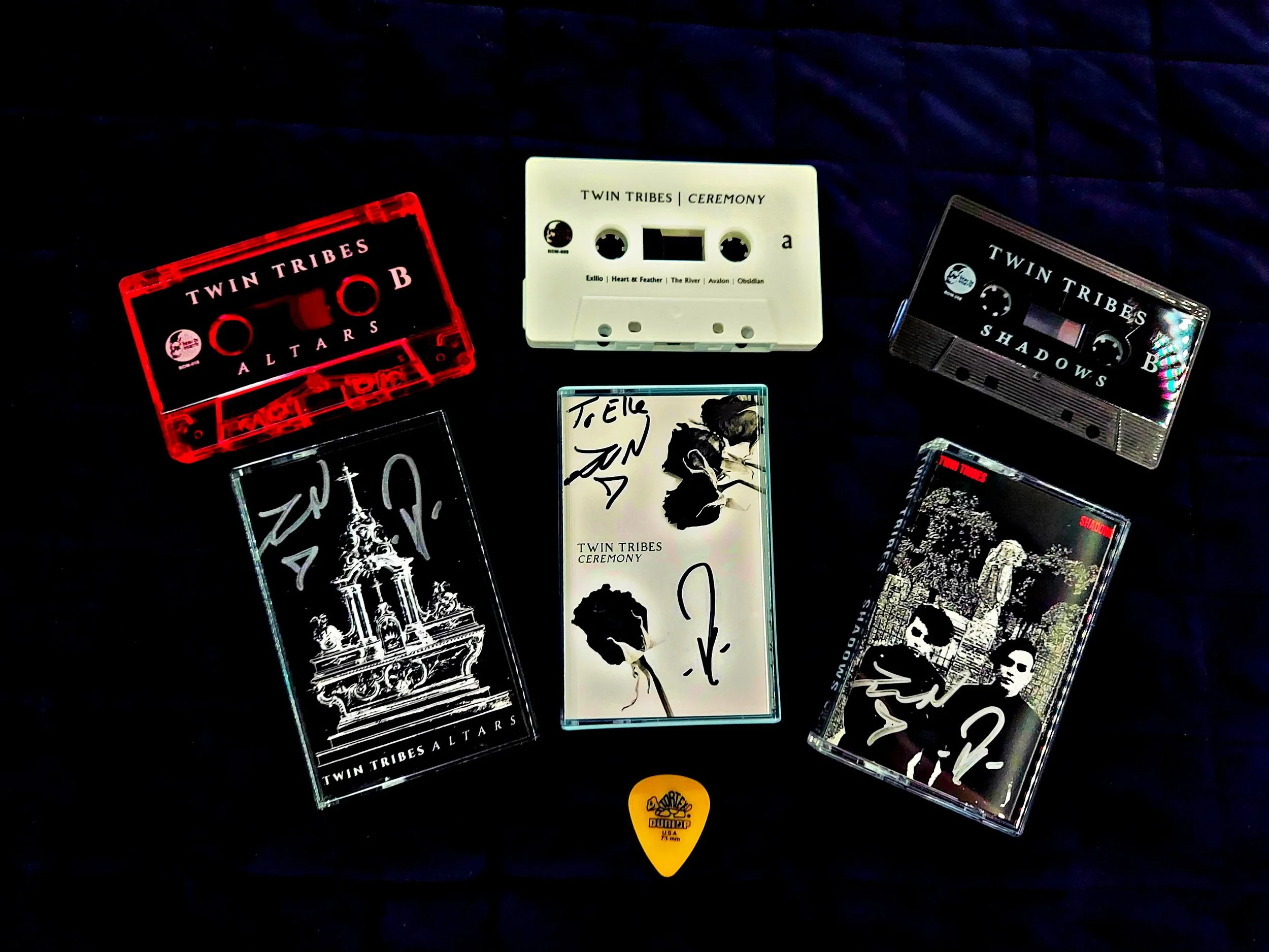 Twin Tribes Signed Tapes and Guitar Pick