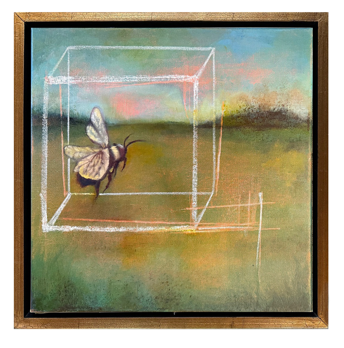 Endangered Bumble Bee (oil on canvas, 12”x 12”) 