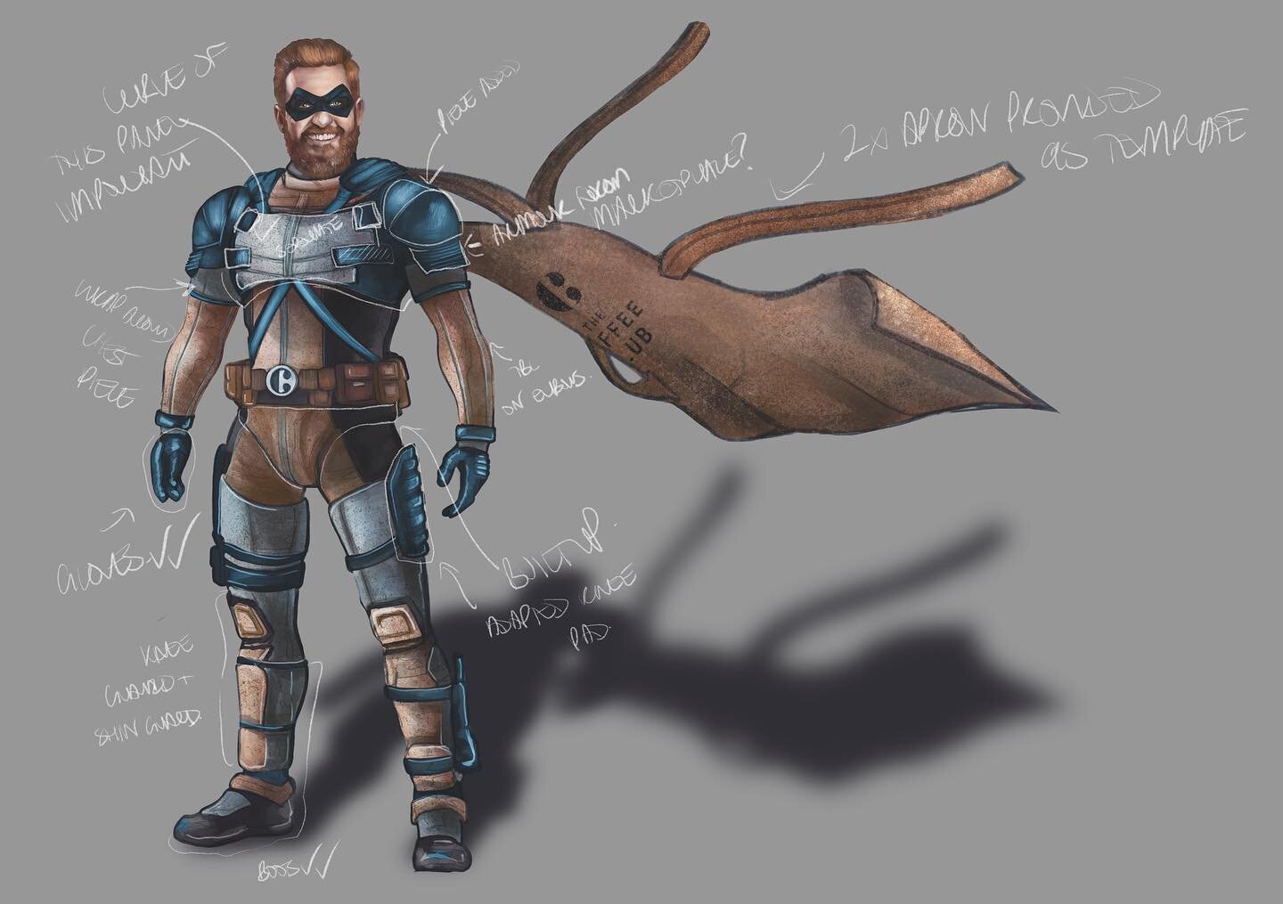 From sketch to screen! Incredibly proud of SMAM (slightly more awake man) dare I say my favourite costume design for date.

Created from scratch for the Coffee Club with the help of some incredible people 

Talent: @thenickcody 
Producers: Chop Shop 