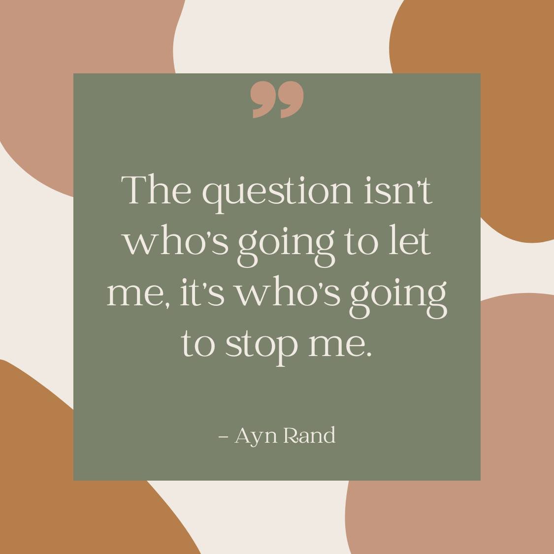 Closing out the week with a reminder from Ayn Rand: the only thing standing between us and our dreams is our own determination. Let's channel that unstoppable energy and finish this week with a bang! Share any wins or ah-ha moments you had in the com