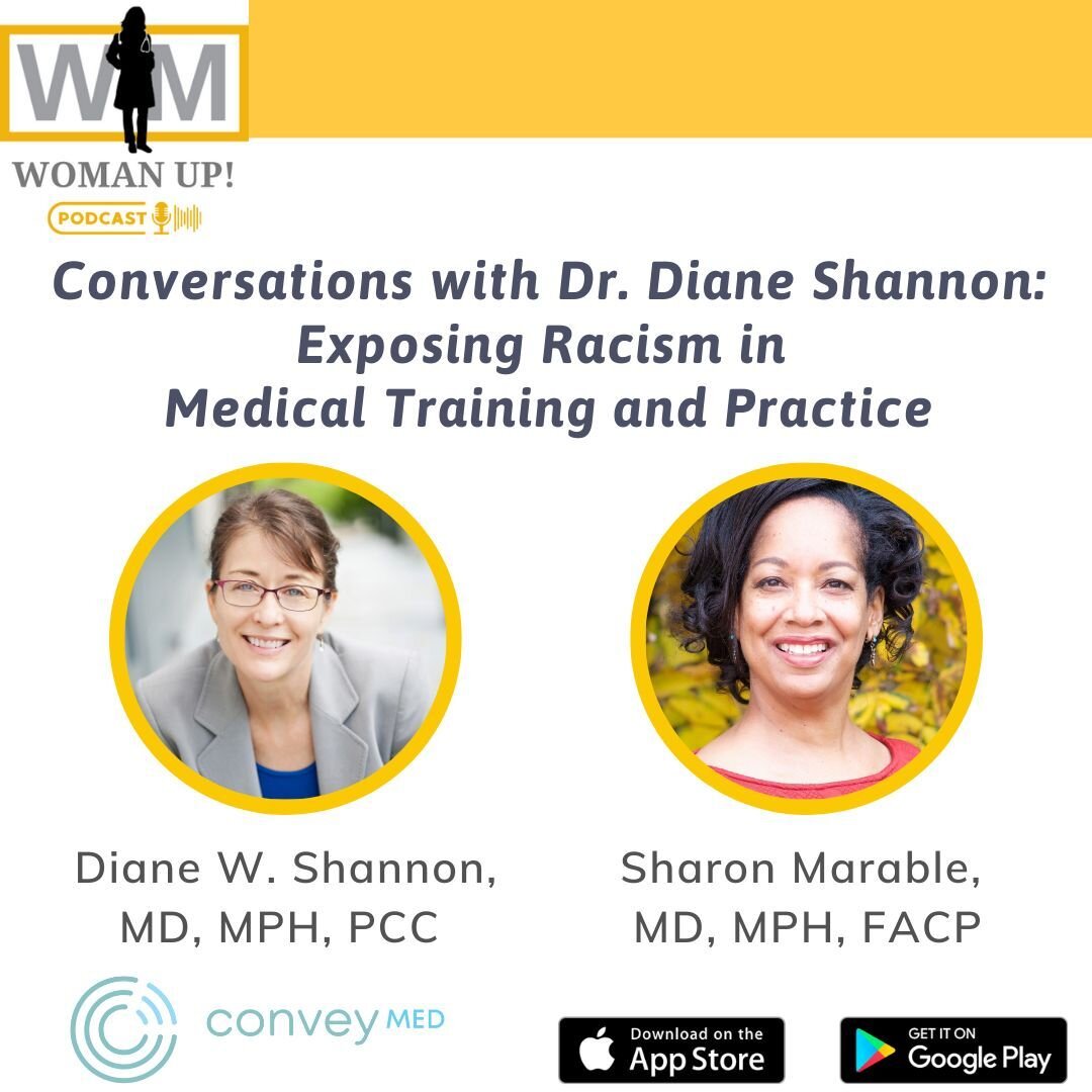 Listen to another exciting episode of the #WIMStrongerTogether #WomanUp podcast! Dr. Diane Shannon talks with Dr. Marable on the important topic of exposing racisim in medicine.
To listen on @ConveyMED - Woman Up! Women in Medicine
https://share.conv