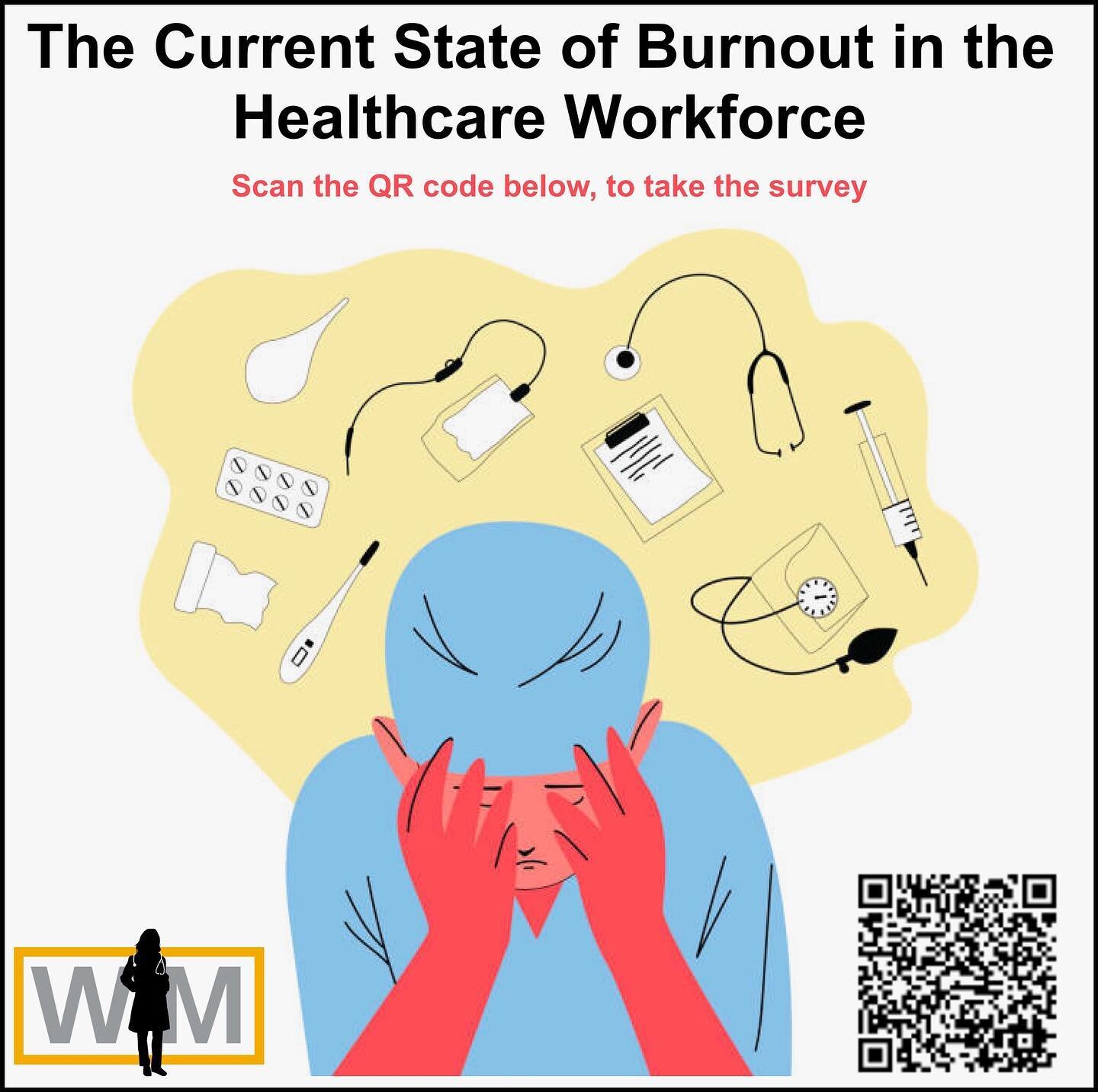 Please contribute to our @WIMSummit study! We would love to have 5 minutes of your time as you share your experience with the residual impacts of the COVID-19 pandemic on the current healthcare workforce. Use this QR code or the link listed either be