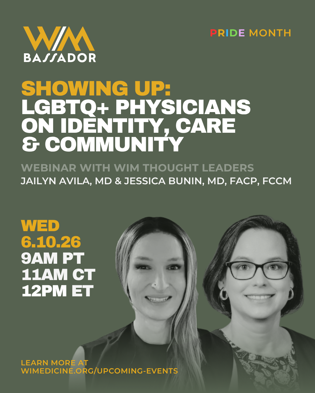 Showing Up: LGBTQ+ Physicians on Identity, Care &amp; Community - A Women in Medicine Pride Month Webinar | REcap | 6.10.2026