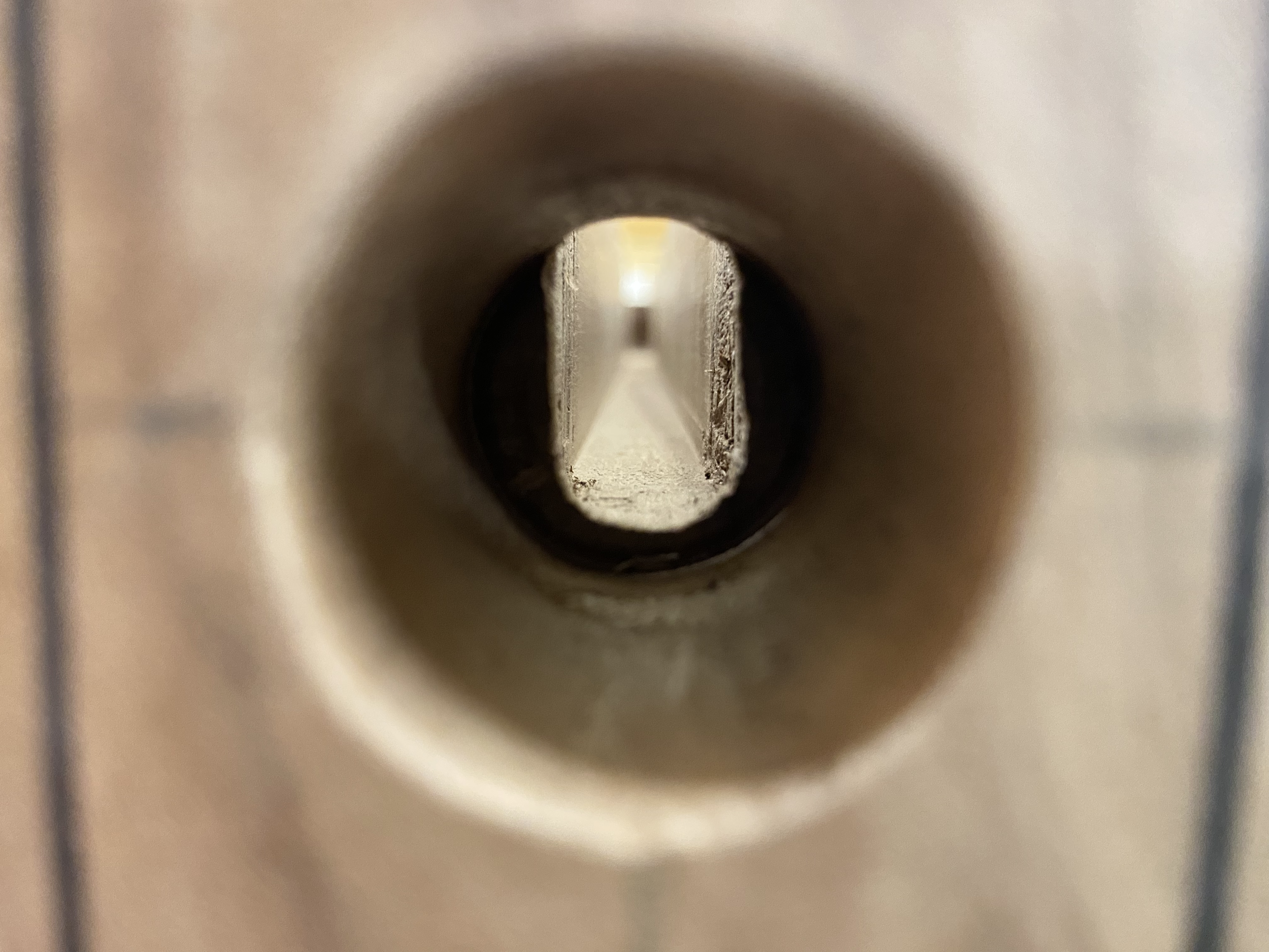 hole for endpin plug + routed channel