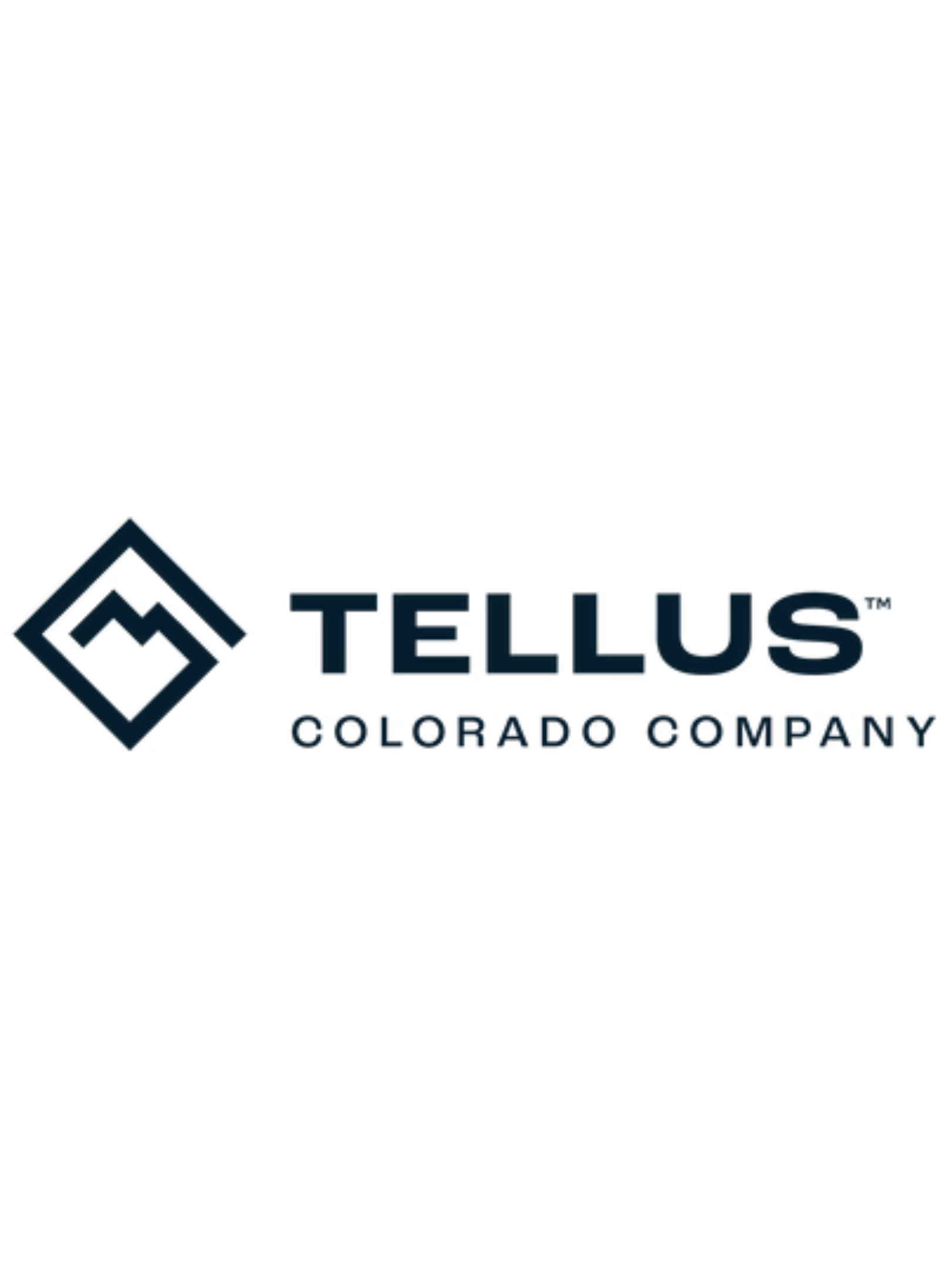 The logo of Tellus Colorado Company, featuring a navy blue geometric design and the company name in bold letters, with the tagline 'Colorado Company.'