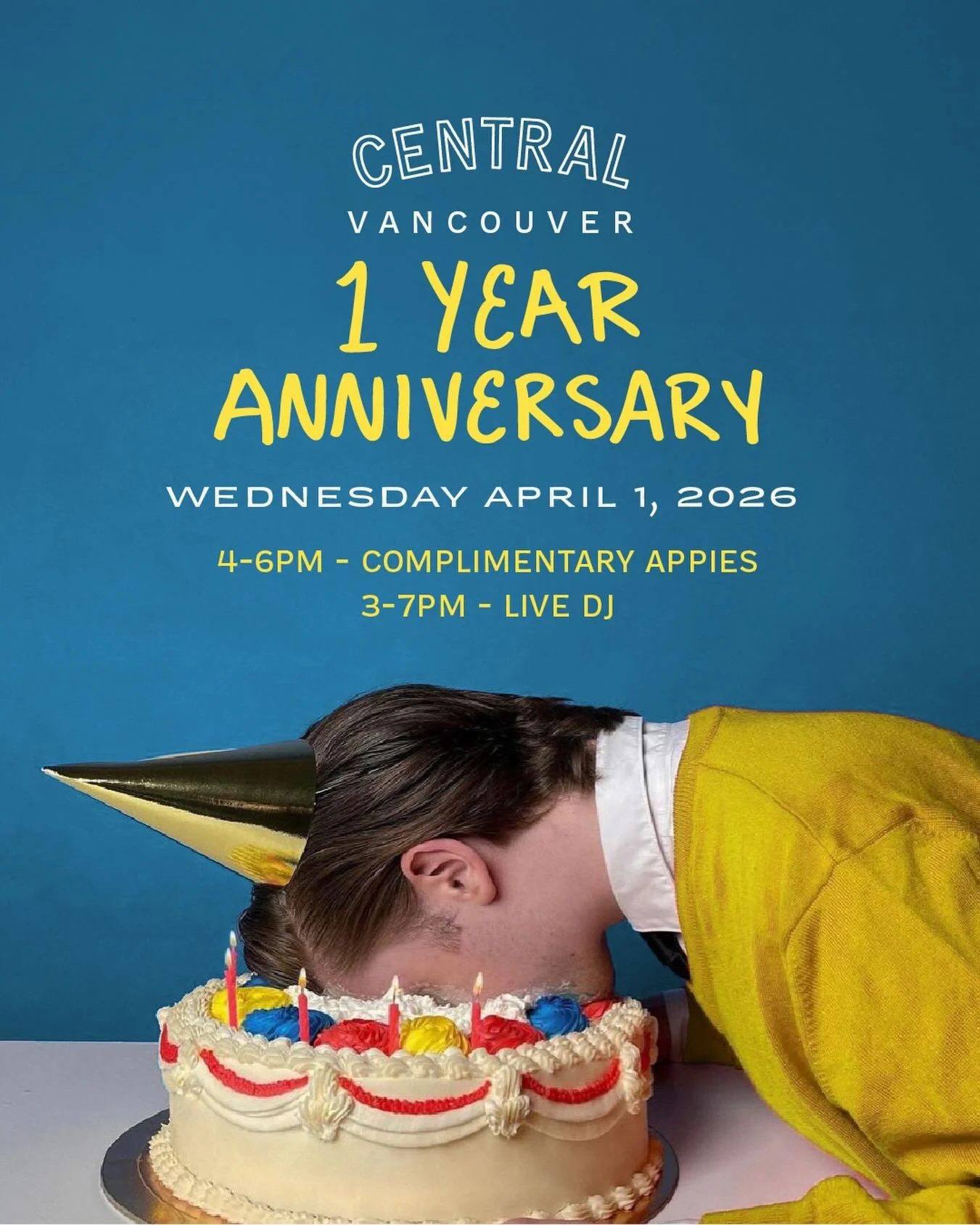 Today&rsquo;s the day Central Vancouver!! 

Let&rsquo;s celebrate 1 year with some complimentary bites, a DJ on deck and all the good vibes. 

We can&rsquo;t wait to celebrate with you!