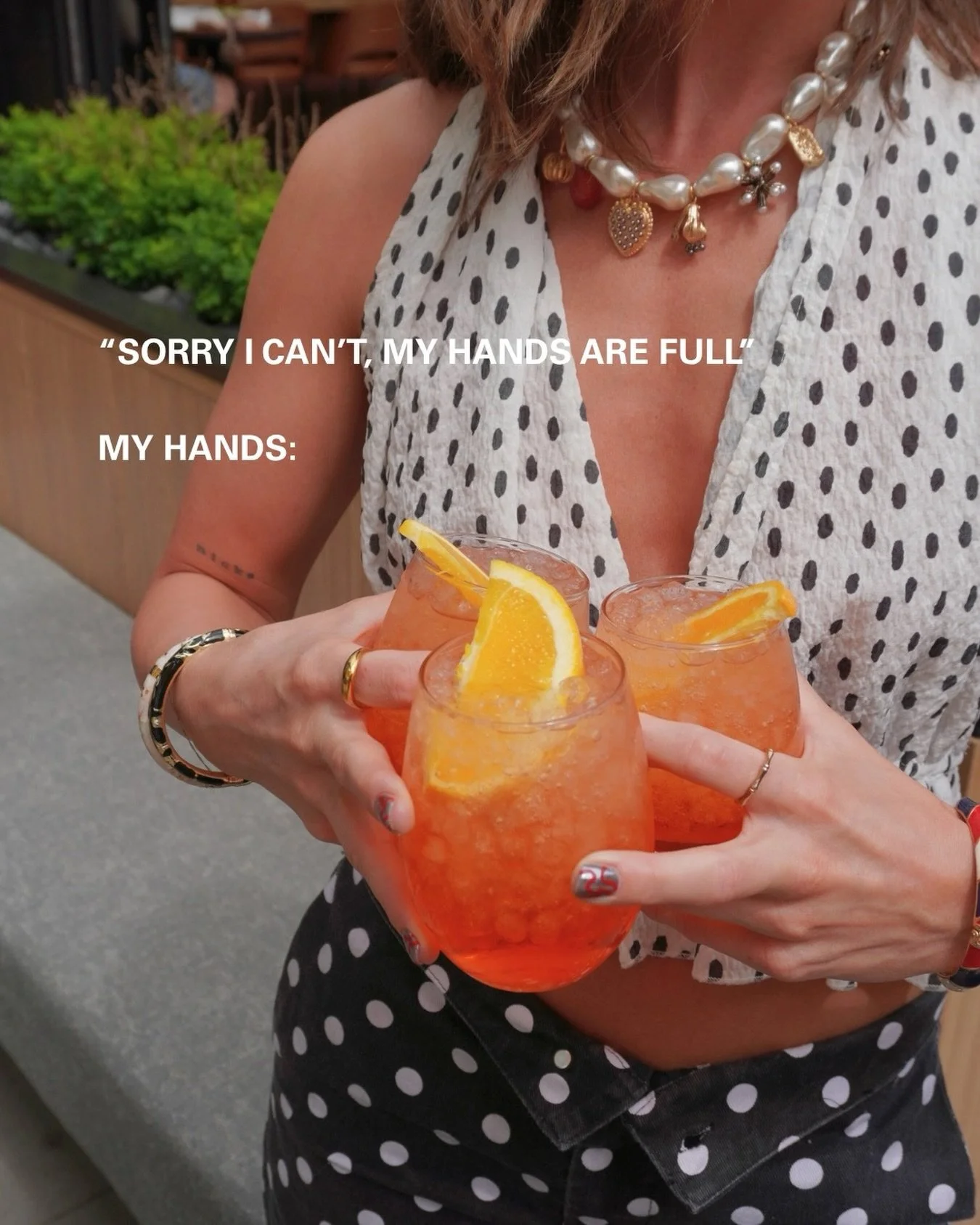Sorry I can&rsquo;t.. my hands are full of Aperol spritz all summer long