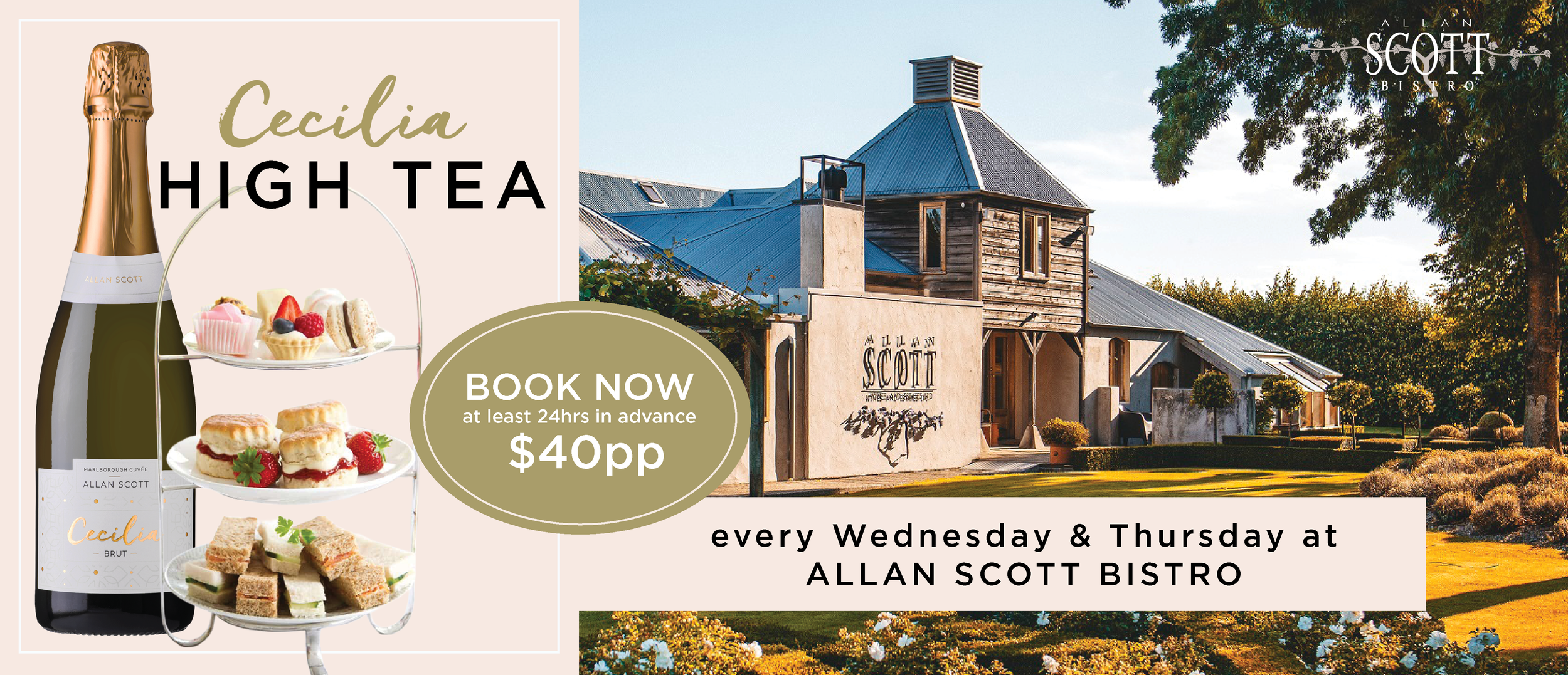 Cecilia High Tea at Allan Scott Bistro