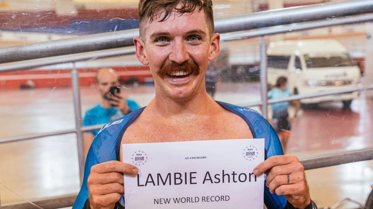 Ashton Lambie, track world record holder and gravel racer