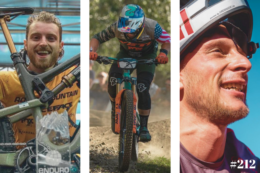 Top 3 Finishers of the 2022 Men's Enduro World Series - Jesse Melamed, Richie Rude, and Martin Maes