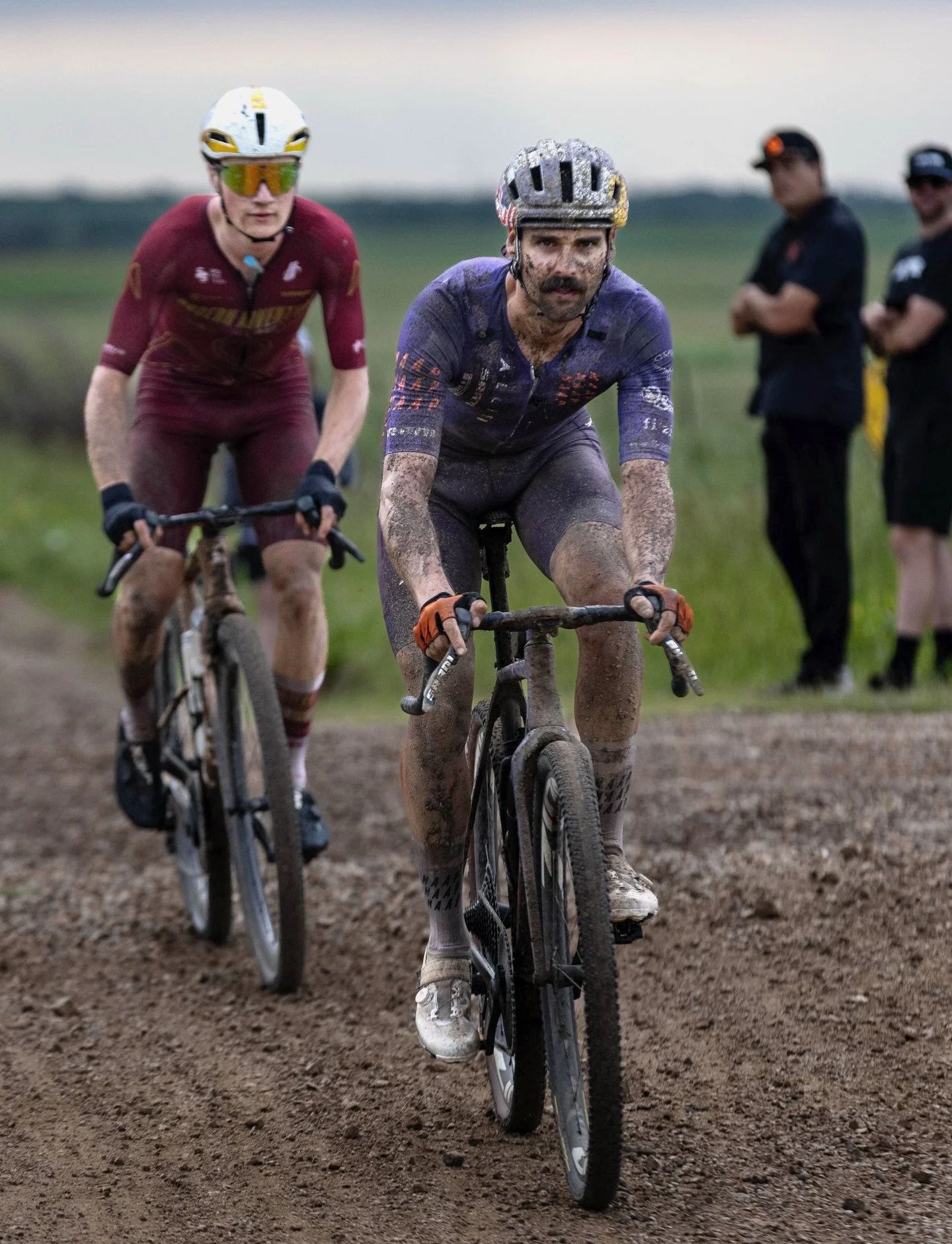 Yesterday I peed on my drivetrain to clean it. Definitely a first. At mile ~32, I was sadly massaging the chain with my fingers, bottles used up, just willing the lil guy to stay in place. @dylanjawnson understandably wasn&rsquo;t going to share from