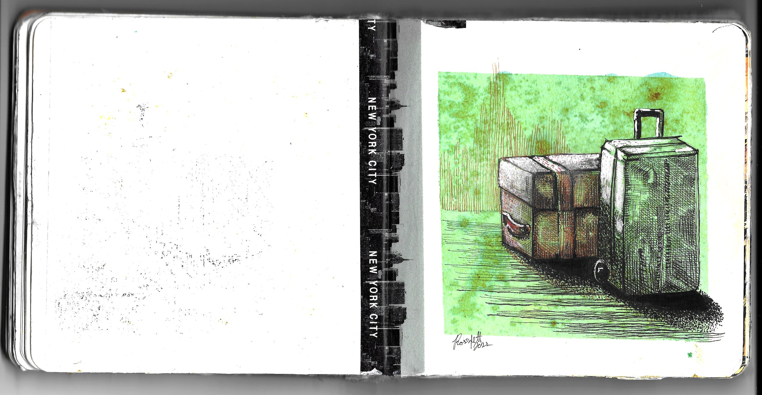 Water color pencil, micron, acrylic