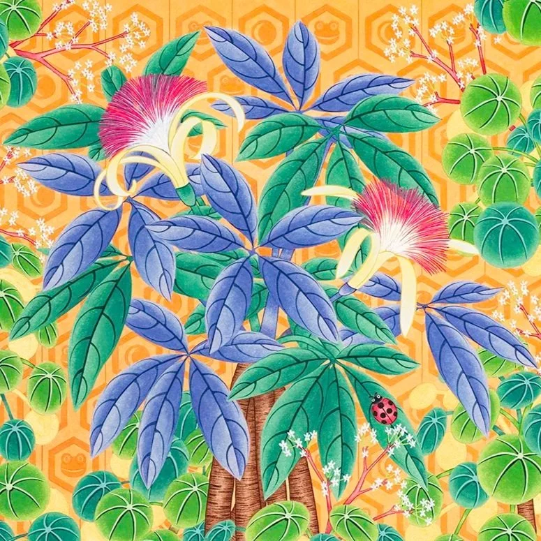 Leaves to the moon