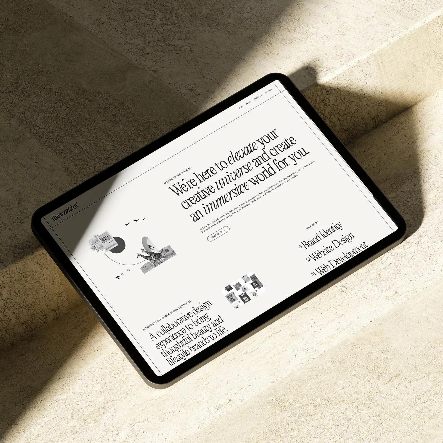 theworldof.studio is live &mdash; finally ready to bring a lush and elevated feel to beauty and lifestyle brands.

We&rsquo;re here to help you cut through the noise so your world is elevated to its greatest potential.

Now booking projects from July