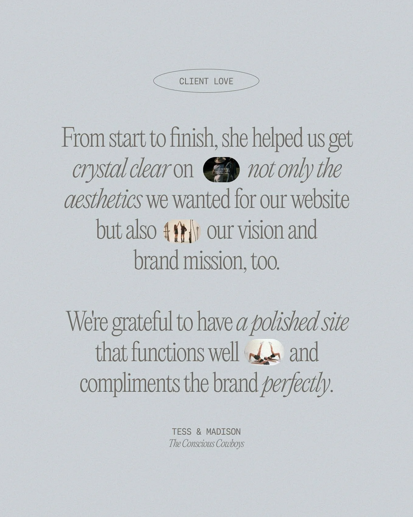 Kind words from Tess &amp; Madison 🤍