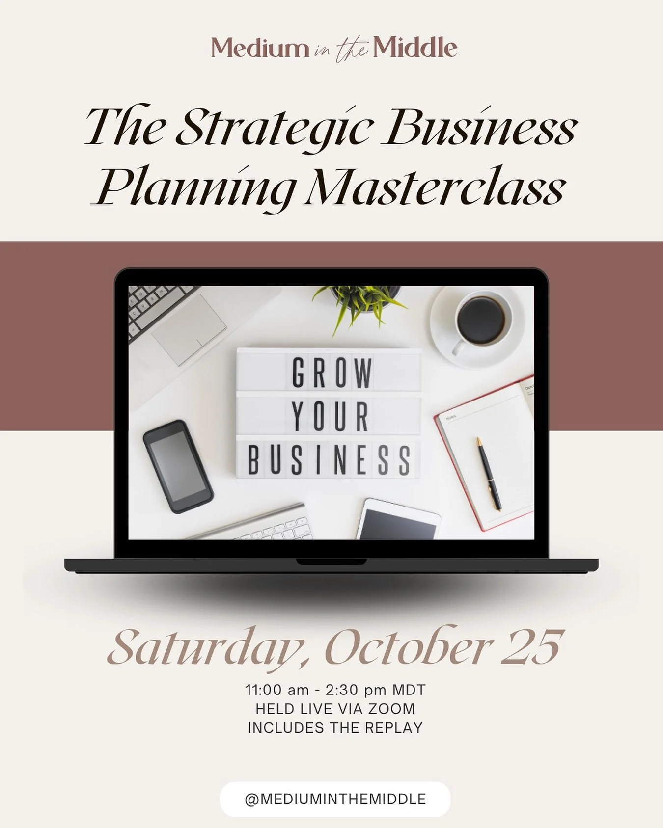 the strategic business planning masterclass is TOMORROW! ⏰ this is your FINAL reminder if you are planning on registering. 
.
small + growing business owners, i am looking at YOU 👀🌱 
.
📚 this is your once-a-year chance to get clear on your numbers