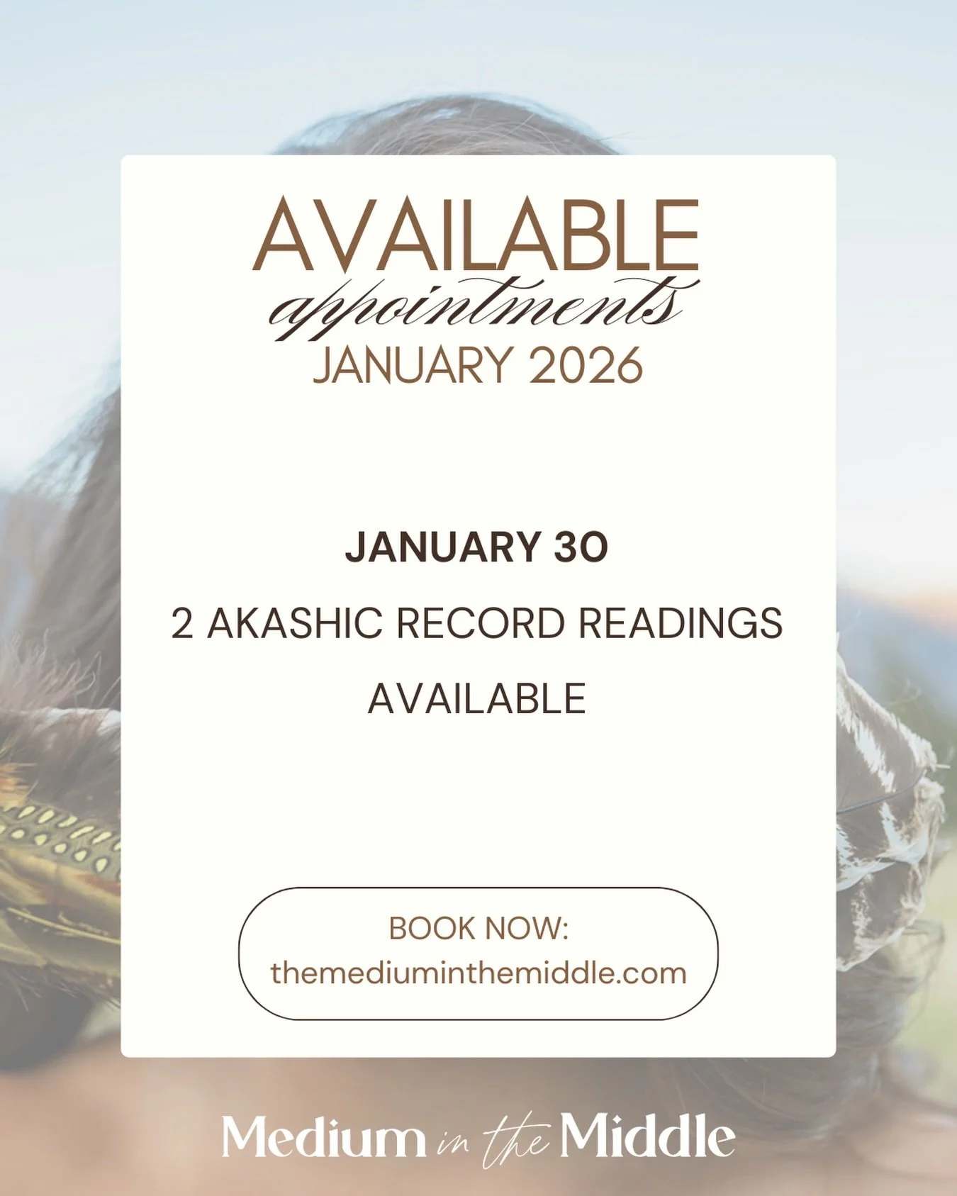i just opened up two appointments on friday, january 30 💫
.
i only offer akashic record readings on fridays, so go grab one before they are gone 
.
link in bio to book. these appointments are virtual 🖥️