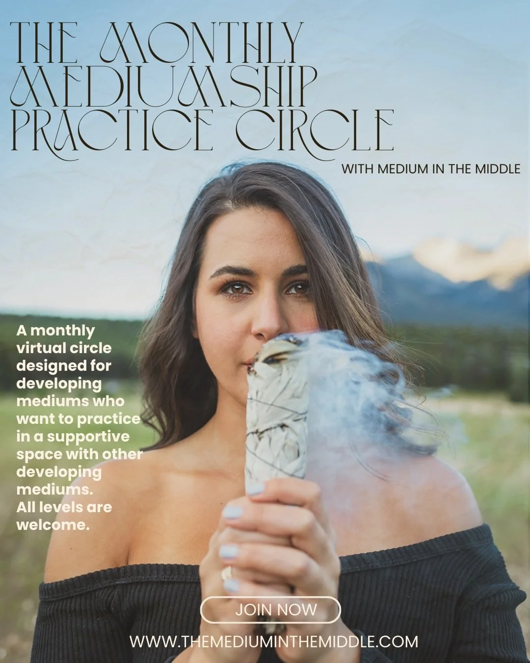 i host a virtual monthly mediumship PRACTICE circle, held via zoom. i have been hosting this circle for over a year 🗓️ 
.
the circles are 75 minutes: 
20 minutes intro+ instructions + meditation 
20 minutes to give a reading to a partner who expects