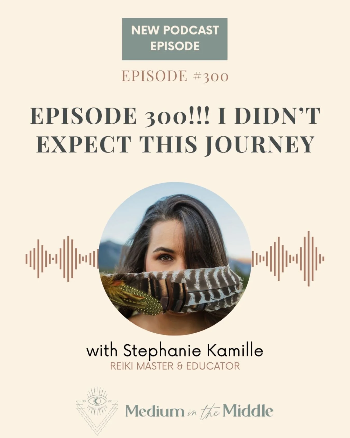 episode 300 🥹🤍🎙️ 
.
i&rsquo;m celebrating 300 episodes of the podcast today and taking a moment to reflect on the journey that got me here.
.
i share how this all began, from recording episode one of the first time i connected with spirit, and wha