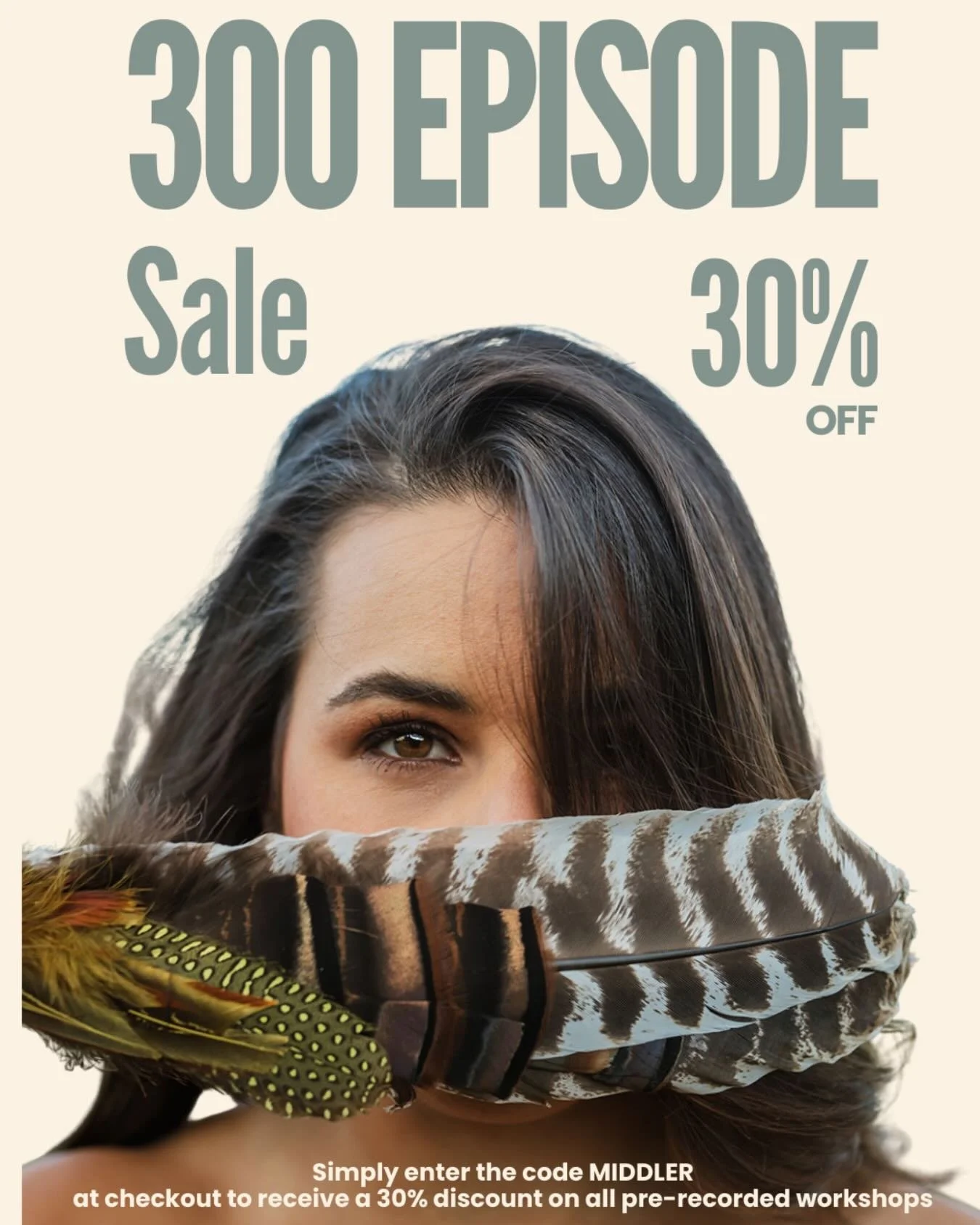 300 podcast episodes 🥹🤍 and we&rsquo;re celebrating!!!
.
what better way to celebrate episode 300 than to give back to this community that has been here through it all ✨🙏🏼
.
i&rsquo;m running a special sale on all 7 of my pre-recorded workshops t