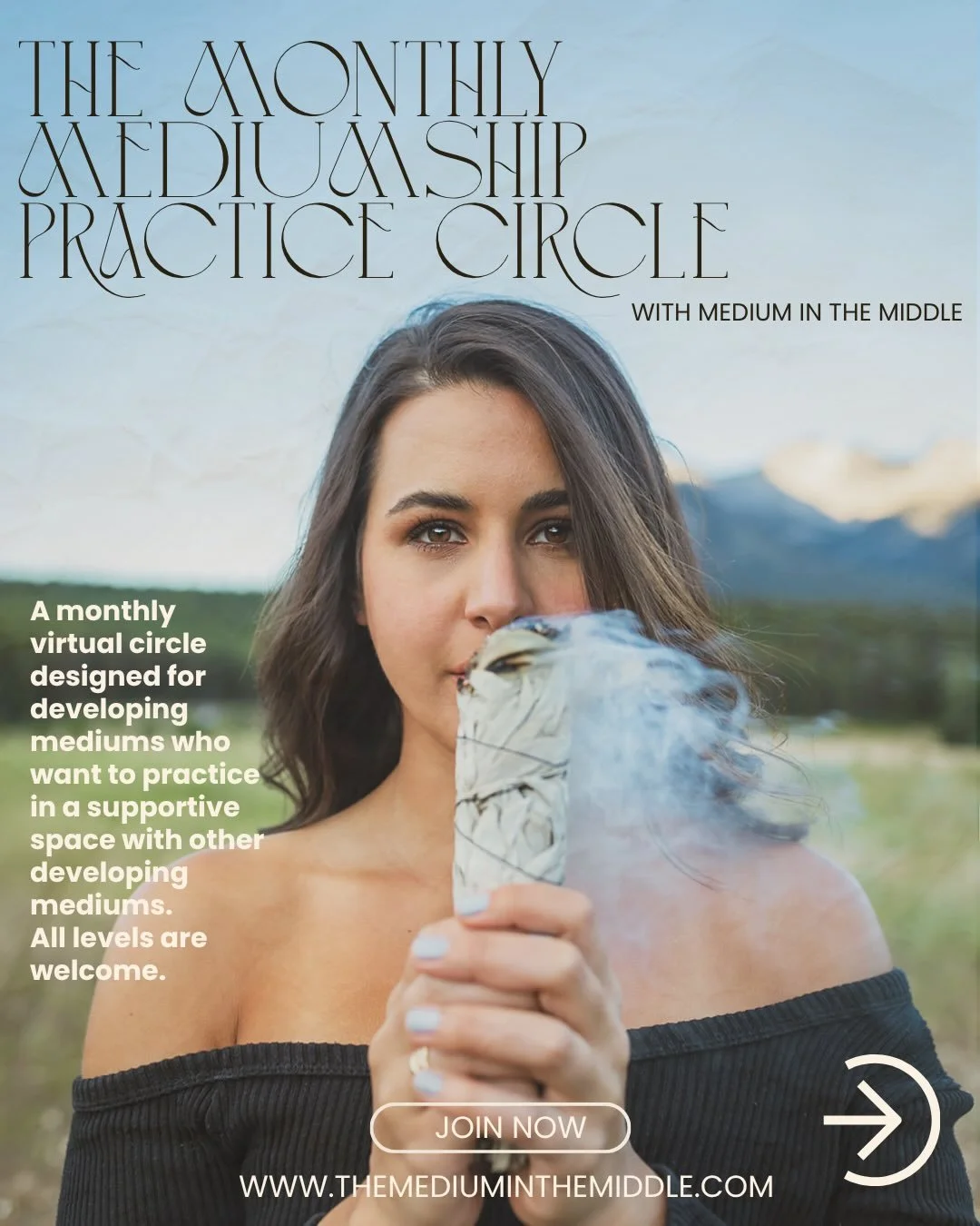 there are two virtual mediumship practice circles in april 💫 
.
i host a virtual monthly mediumship practice circle, held via zoom 🖥️ 
.
the circles are 75 minutes: 
20 minutes intro+ instructions + meditation 
20 minutes to give a reading to a par