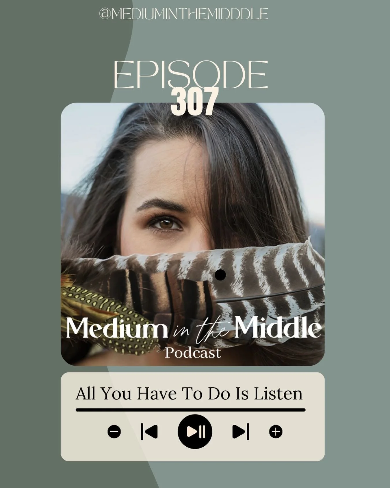 🎙️ new podcast episode # 307: all you have to do is listen ✨
.
this week on the medium in the middle podcast, i&rsquo;m sharing the story of how one of my clients found me through a series of intuitive nudges that took her from australia, to hawaii,