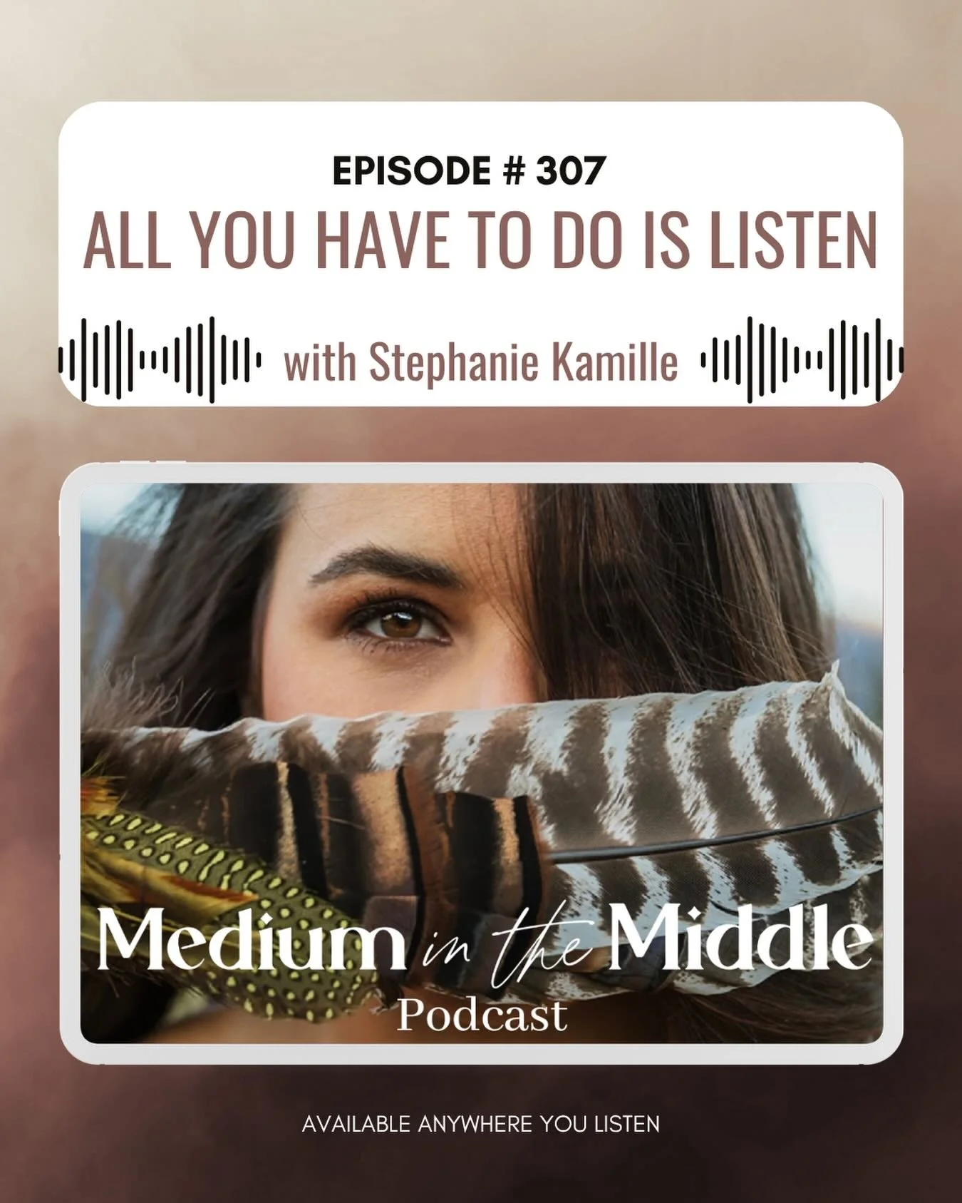 🎙️ new podcast episode # 307: all you have to do is listen ✨
.
this week on the medium in the middle podcast, i&rsquo;m sharing the story of how one of my clients found me through a series of intuitive nudges that took her from australia, to hawaii,