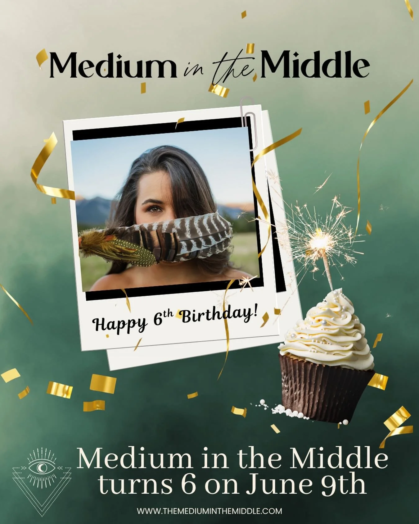 www.themediuminthemiddle.com 
turns 6 years old today!!!! 🥹🥳
.
6 years ago, june 9th, 2020 i pressed launch on my website and launched my future career! i didn&rsquo;t know it at the time, but i was about to change my life for the better. 
.
it was