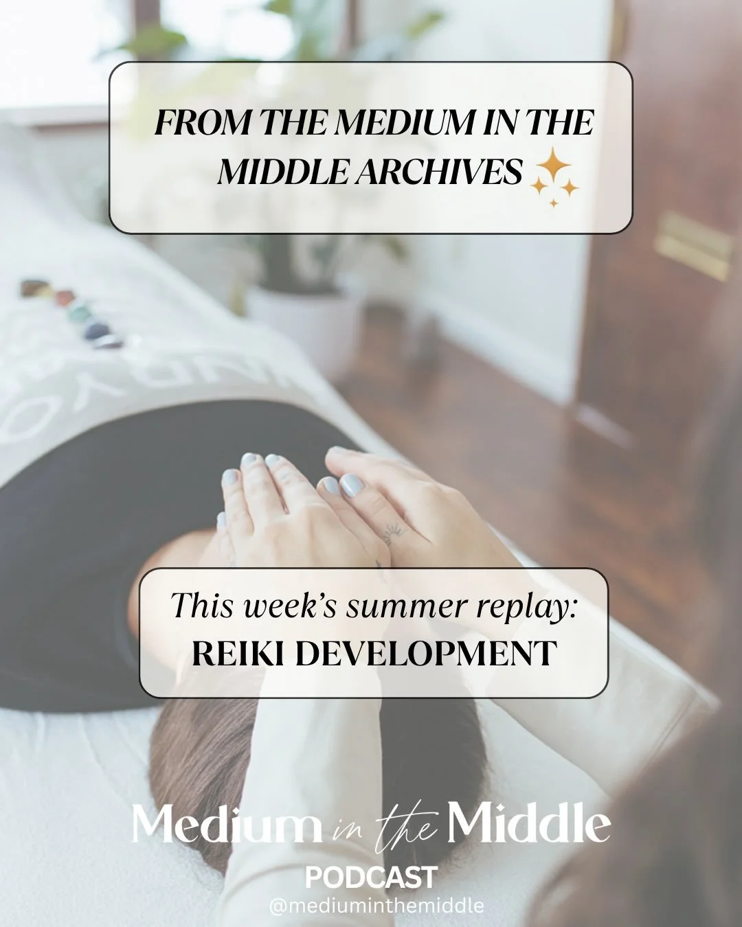 this summer, we&rsquo;re revisiting the medium in the middle archives! 🎙️✨
.
each week, we&rsquo;re highlighting past podcast episodes on a specific topic to help support you in your spiritual development. whether you&rsquo;re discovering these epis