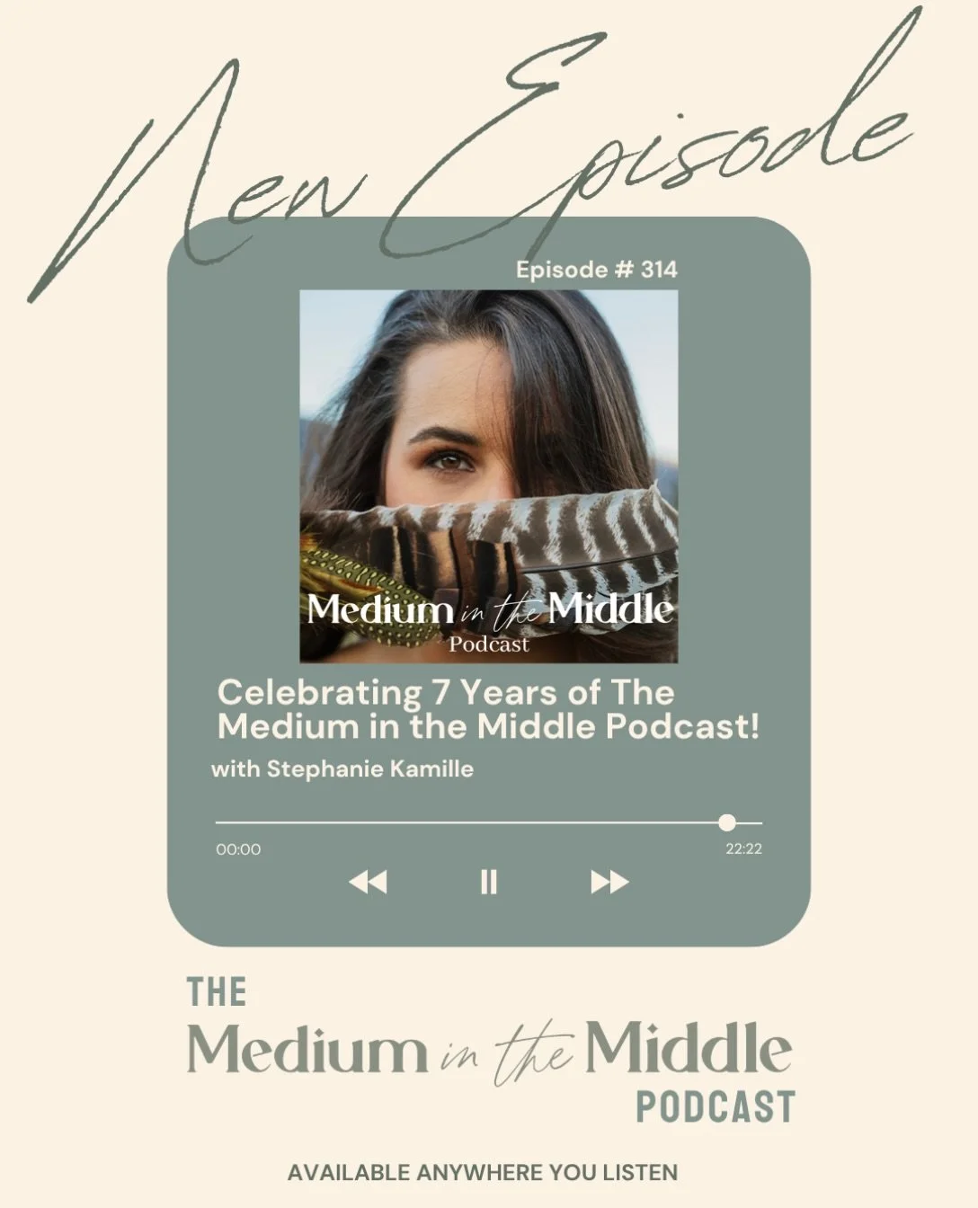 happy 7th birthday to the medium in the middle podcast!! 🎂🎙️🥳
.
seven years ago, this podcast started with one simple idea: i had so many crazy spirit stories, and i was tired of repeating them 😂 so i decided i had to record them
.
in this specia