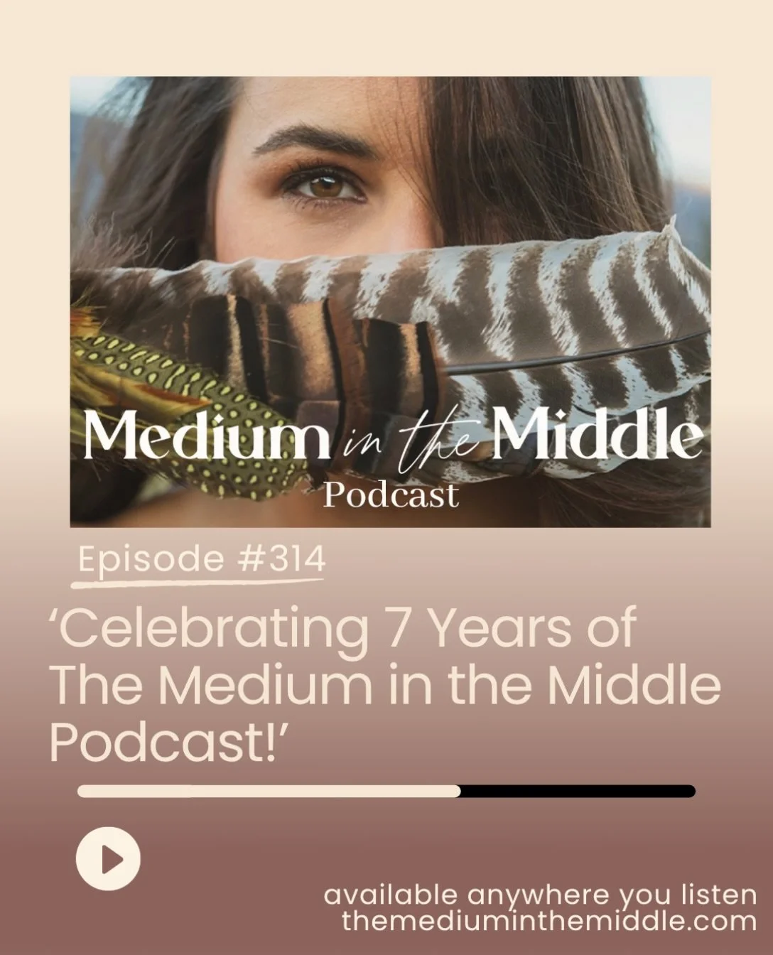happy 7th birthday to the medium in the middle podcast!! 🎂🎙️🥳
.
seven years ago, this podcast started with one simple idea: i had so many crazy spirit stories, and i was tired of repeating them 😂 so i decided i had to record them
.
in this specia