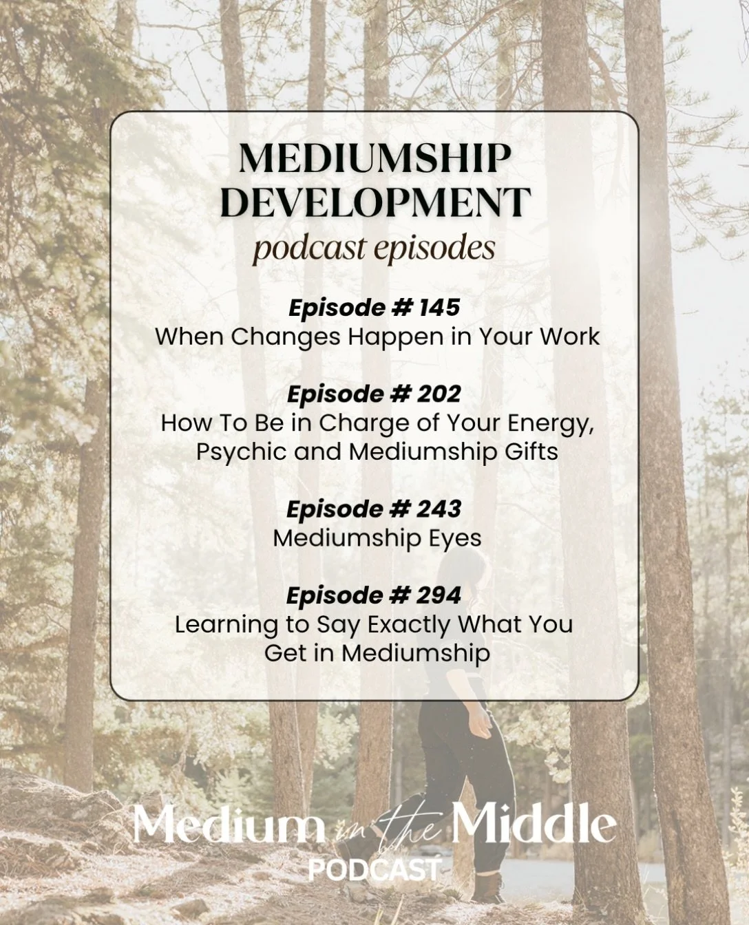 we&rsquo;re back with a two-part medium in the middle archive series all about mediumship! 🔮✨
.
part 1 is all about mediumship development and it&rsquo;s for those of you who are starting to notice things shifting around you, but you&rsquo;re not qu