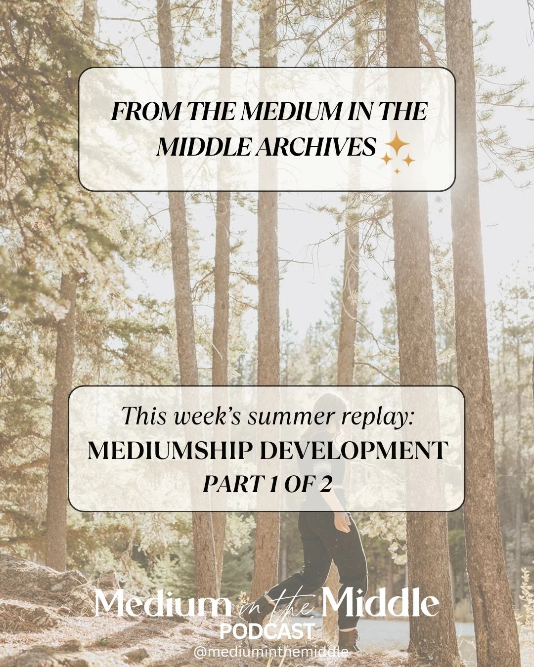 we&rsquo;re back with a two-part medium in the middle archive series all about mediumship! 🔮✨
.
part 1 is all about mediumship development and it&rsquo;s for those of you who are starting to notice things shifting around you, but you&rsquo;re not qu