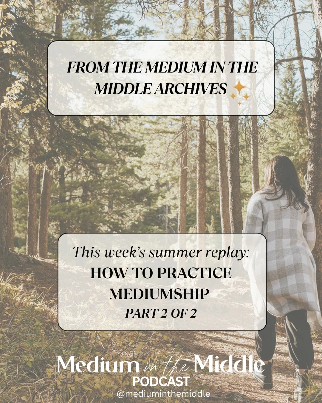 part 2 of the &ldquo;how to practice mediumship&rdquo; podcast episode highlight is here 💫 
.
we have been reviewing podcast episodes that will support you with your mediumship development. with over 300 podcasts episodes on the medium in the middle