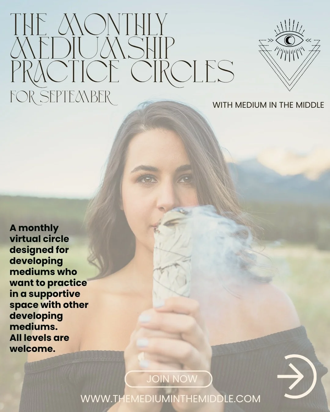 join me for the virtual mediumship practice circles in september! there are 3 dates to choose from. 
. 
💫available to anyone who wants to practice mediumship. if you want to practice, this circle is for you! 💗 
.
3 date + time options this month: 
