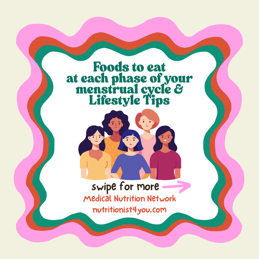 Foods to Eat at Each Phase of your Menstrual Cycle & Lifestyle Tips