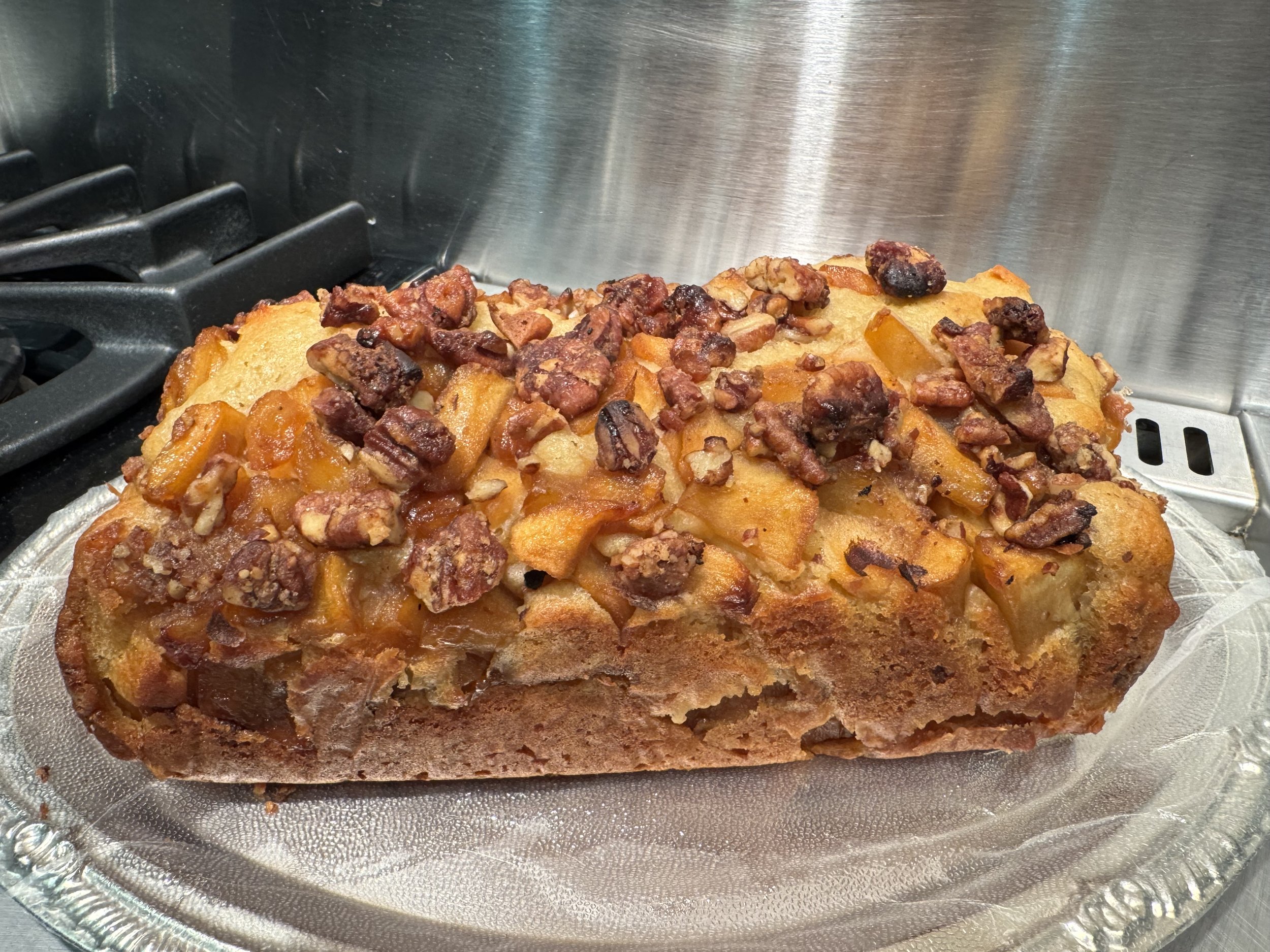 Apple-Bourbon Streusel Loaf Cake